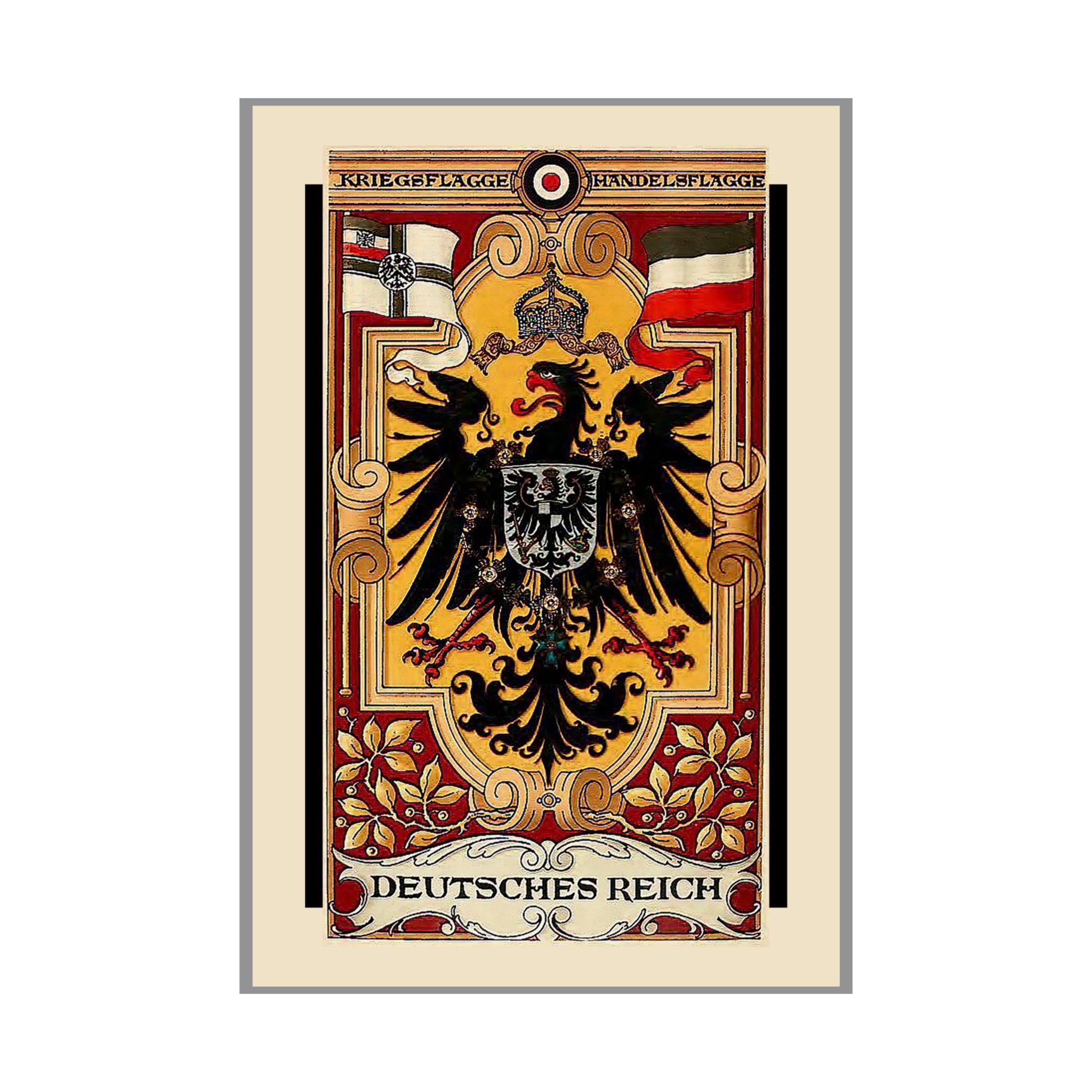 2048x2048 German Empire Eagle Poster: Vintage Flags Art Print