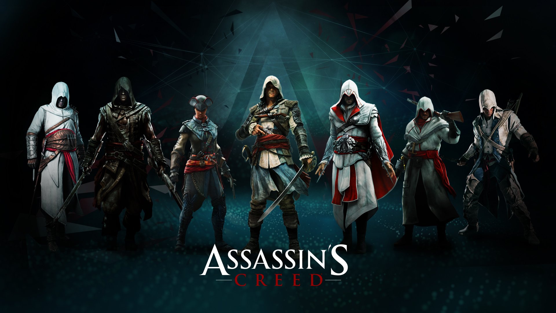 1920x1080 Assassin's Creed HD Wallpaper: Altair, Connor, Ezio, Edward Kenwayx1080