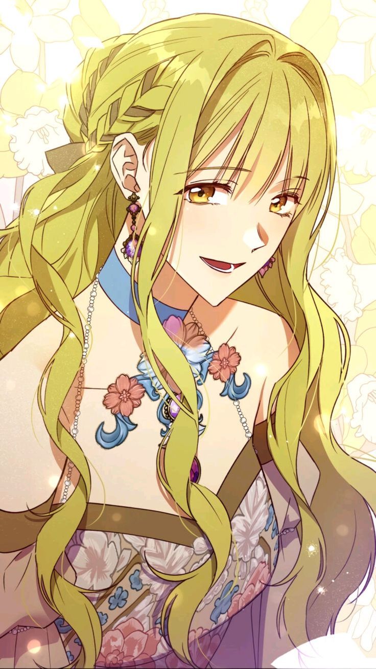 736x1308 Manhwa Princess Blonde Hair Beautiful Aesthetic Wallpaper. Manga Girl cute wallpaper for girls