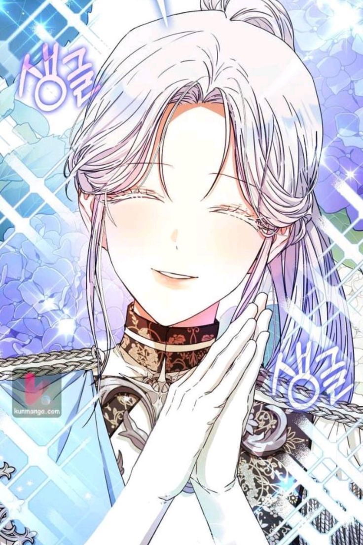 736x1104 Silver haired manhwa girl smiling girl wallpaper