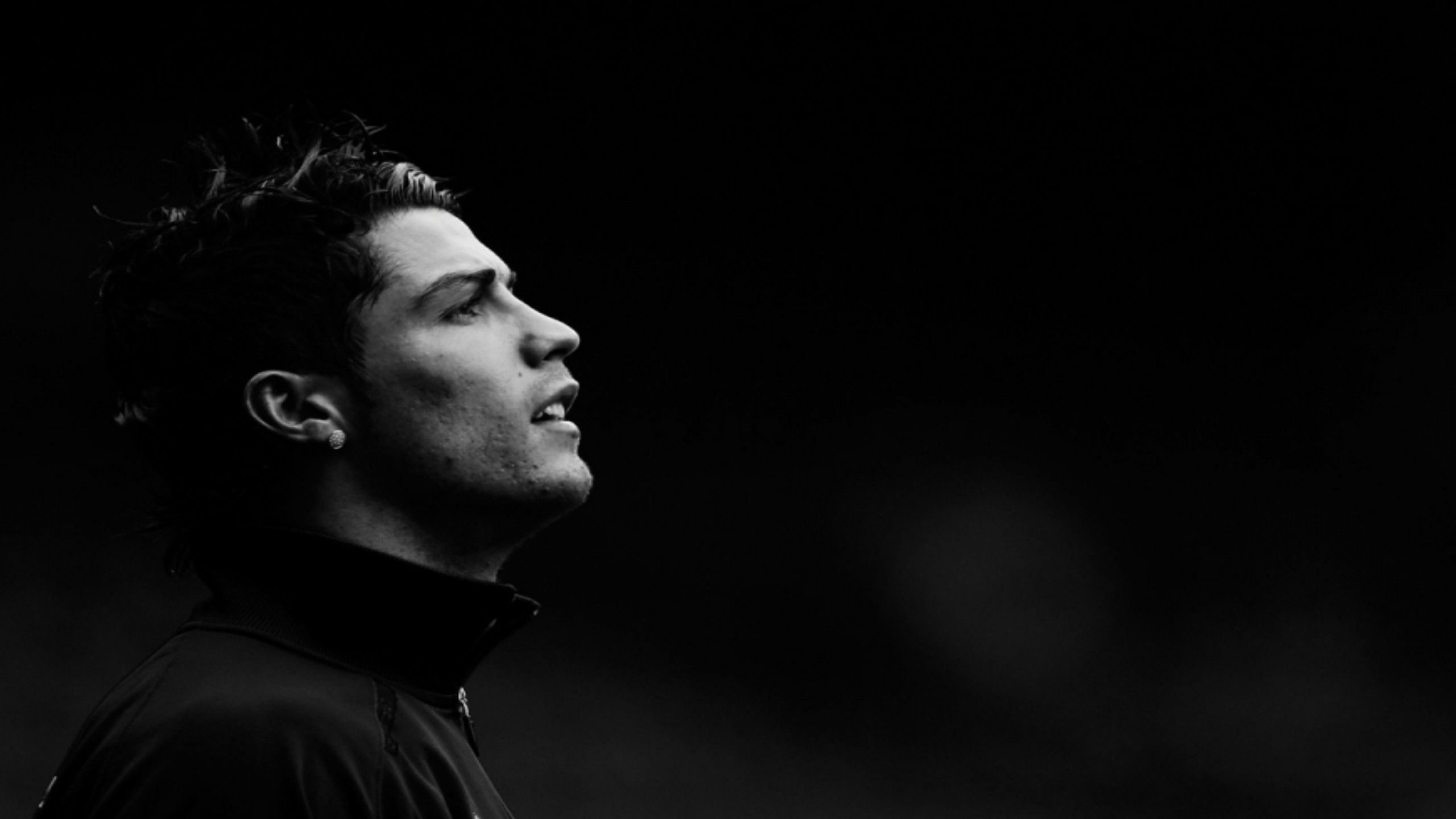 2560x1440 Cristiano Ronaldo Black and White Wallpaper HD / Desktop and Mobile Background