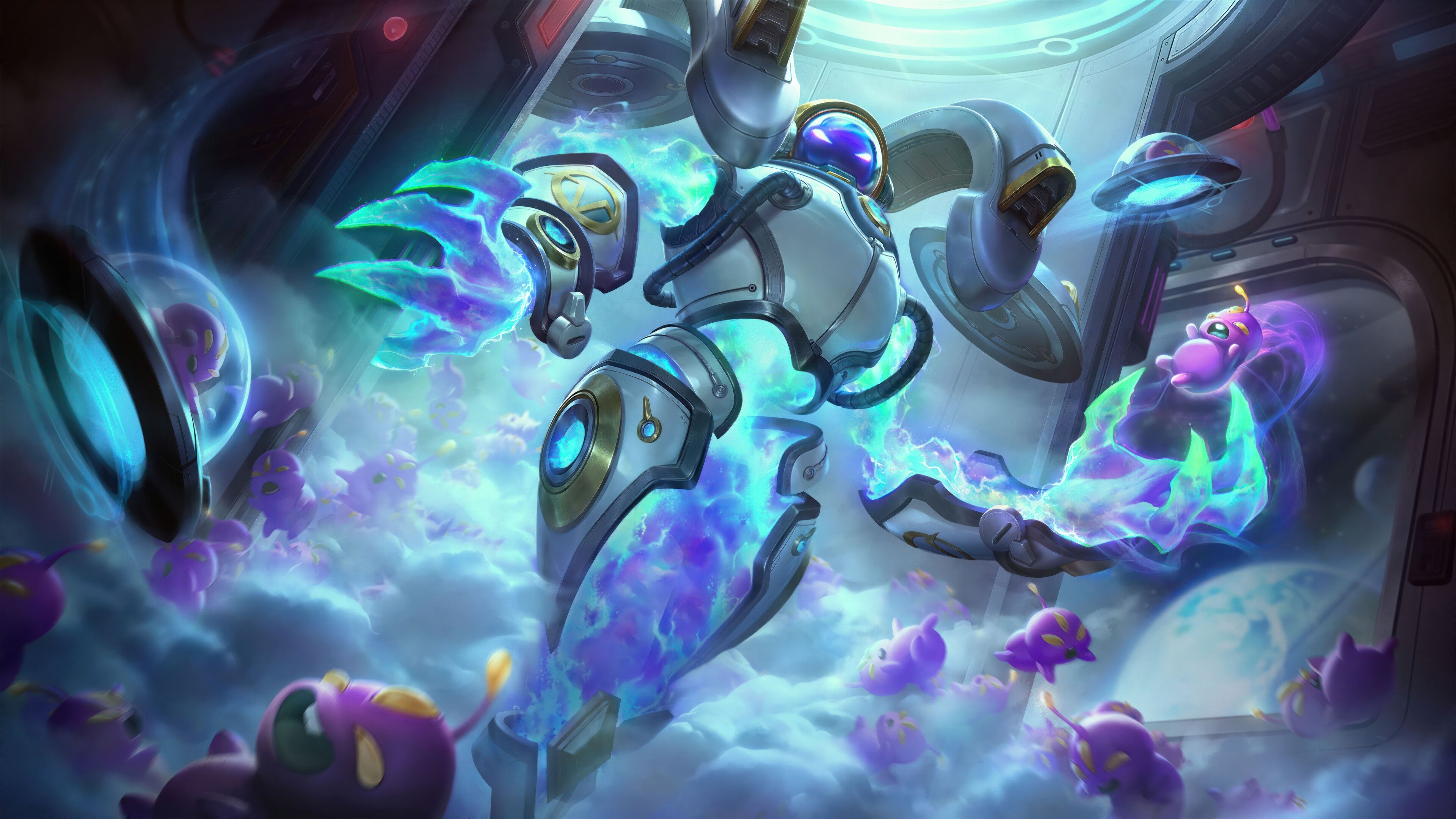 3840x2160 Astronaut Xerath LoL Skin Splash Art Wallpaper 4K 8K HD PC j