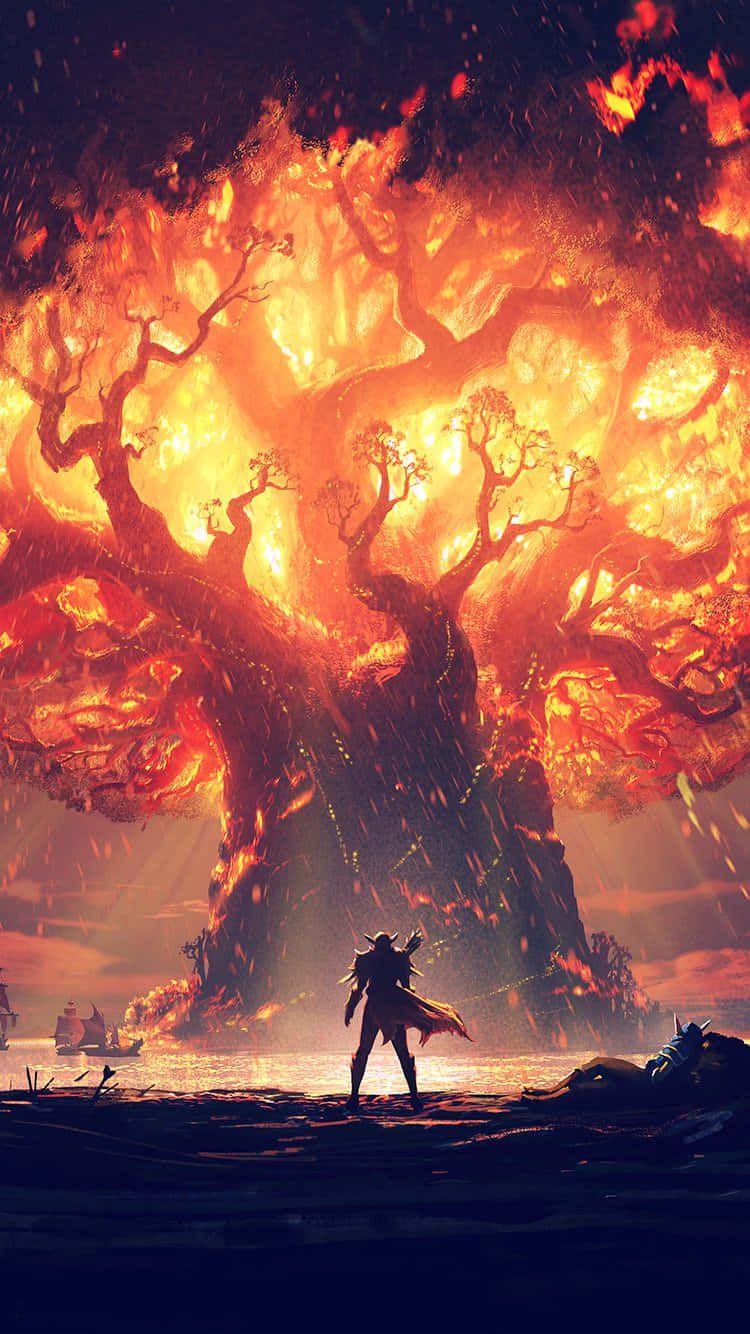 750x1334 Download An Action Packed Anime Scene Wallpaper