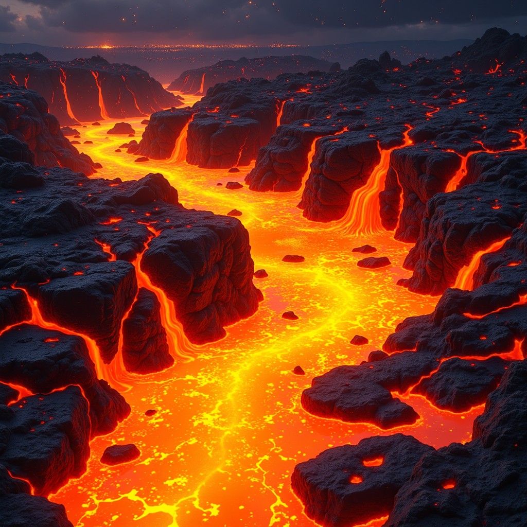 1024x1024 Free Molten Anime Flow Image, Magma, Anime
