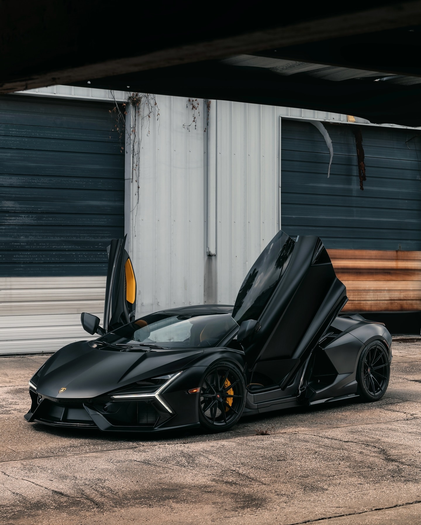 1440x1795 The Real Batmobile Is a Satin Black Lambo Revuelto Dropped on Matching Aftermarket Wheels