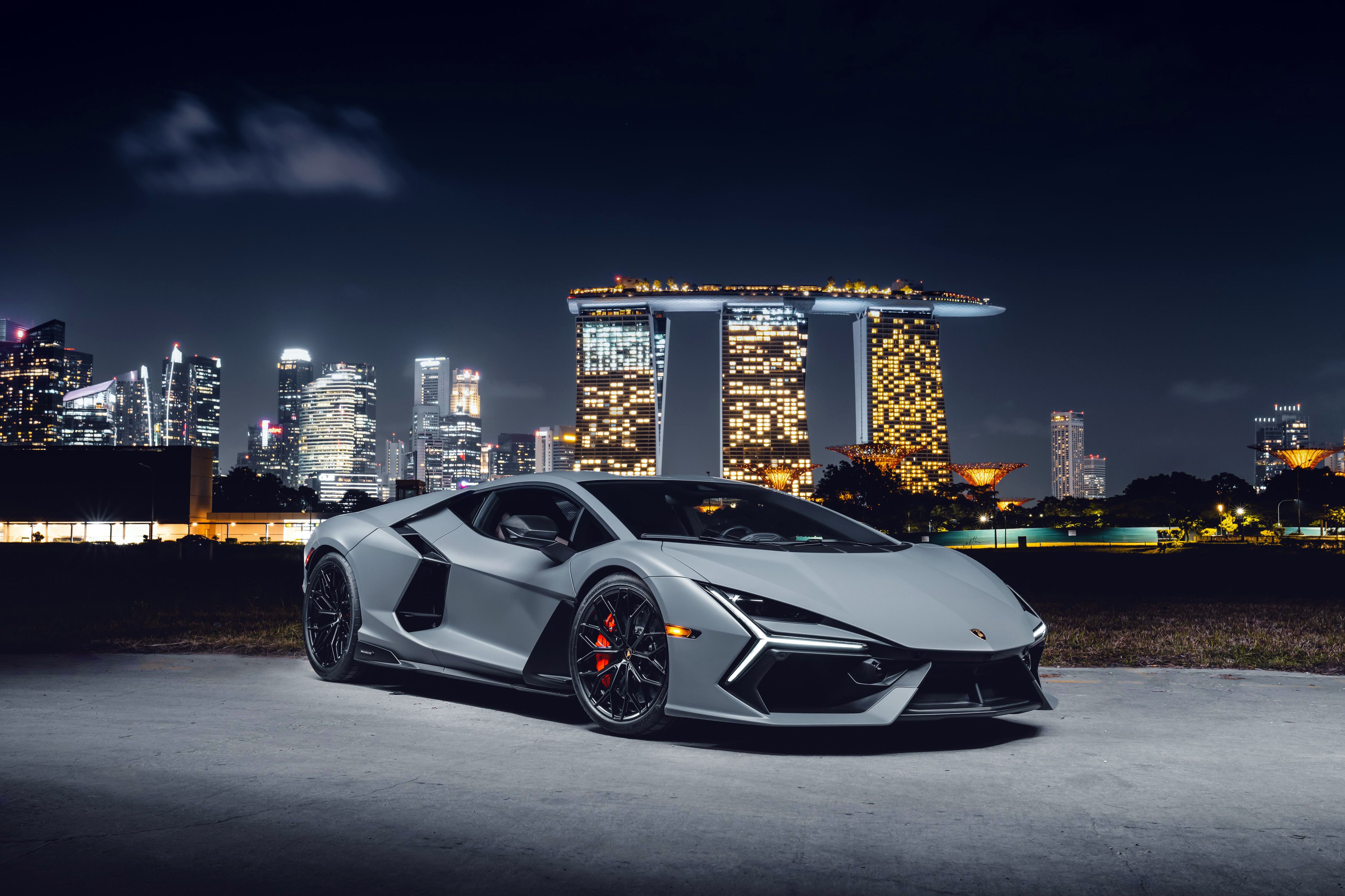 5120x3413 Lamborghini Revuelto Wallpaper 4K, Singapore, 5K, Night