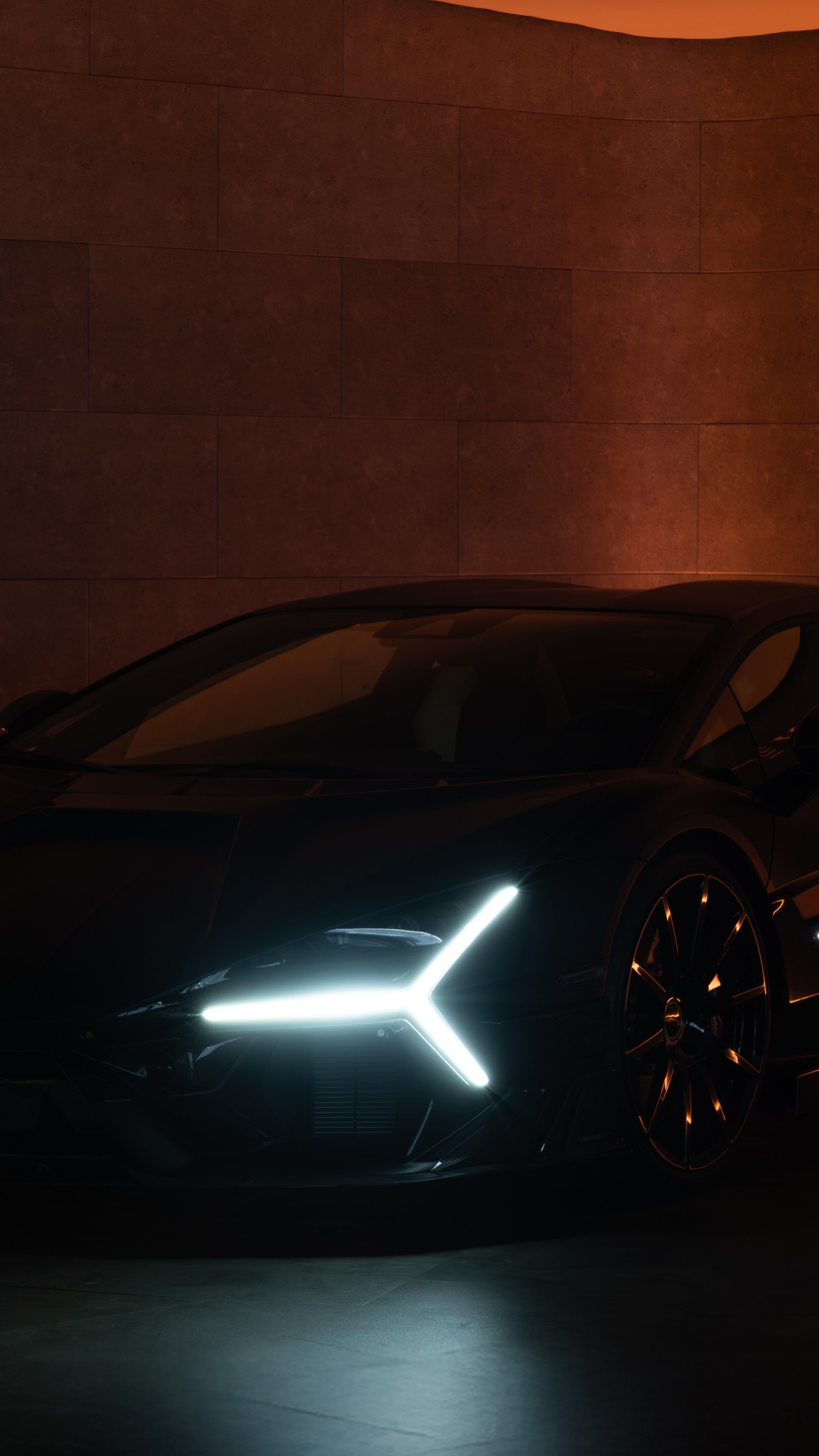 2430x4320 Black Lamborghini Revuelto Wallpaper