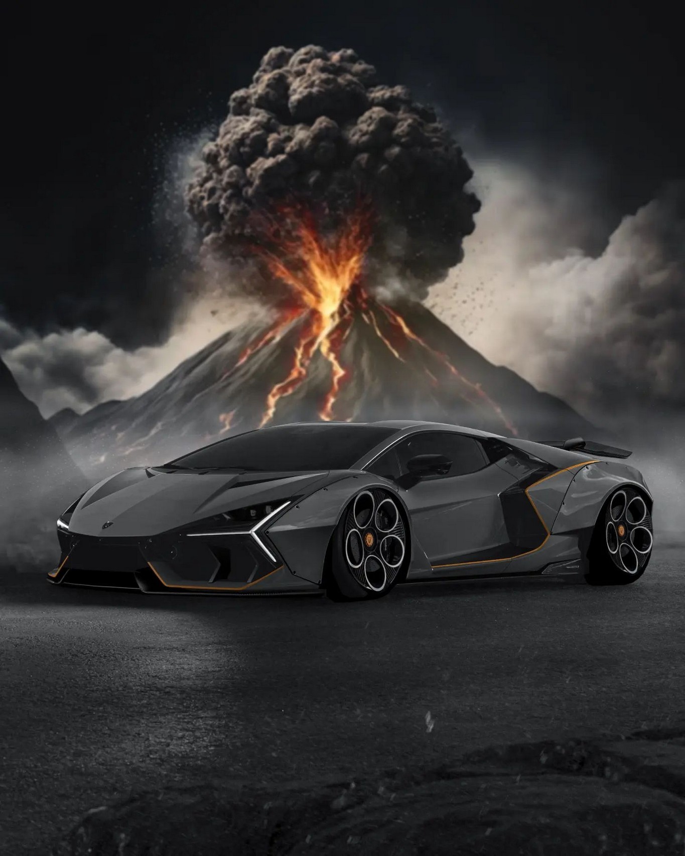 1365x1704 Low Lambo Revuelto V12 HPEV Is on Fire Digitally With Revolver Wheels and Widebody Kit