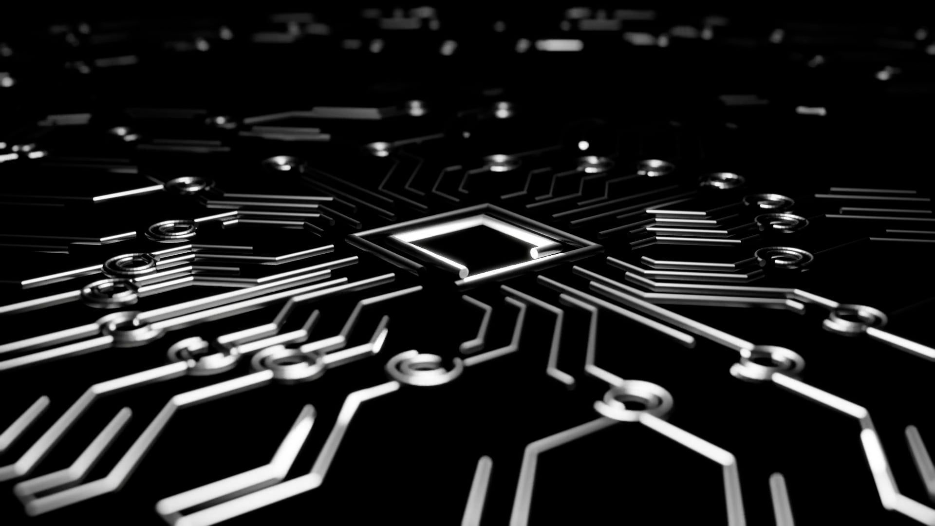 1920x1080 3D Animation of Circuit Board