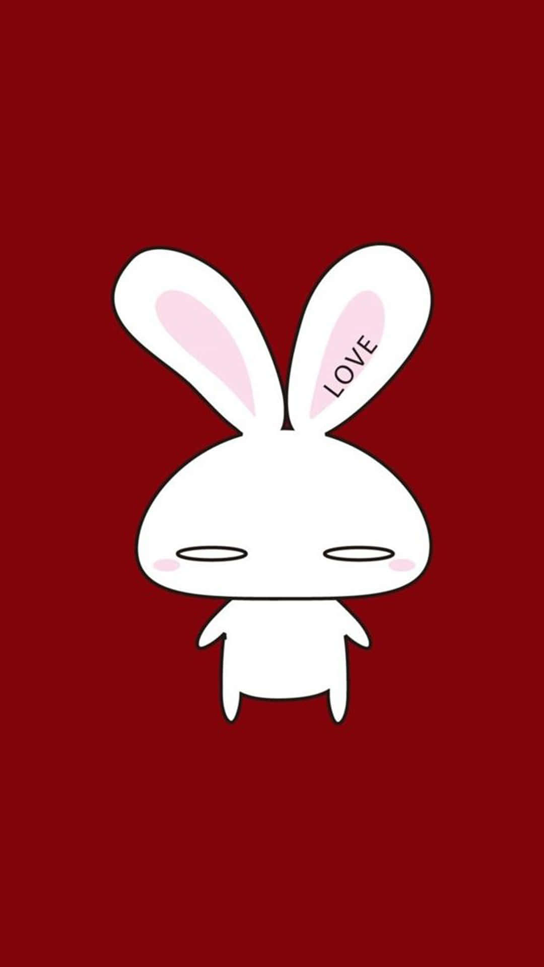 1080x1920 Cute Red Bunny Wallpaper