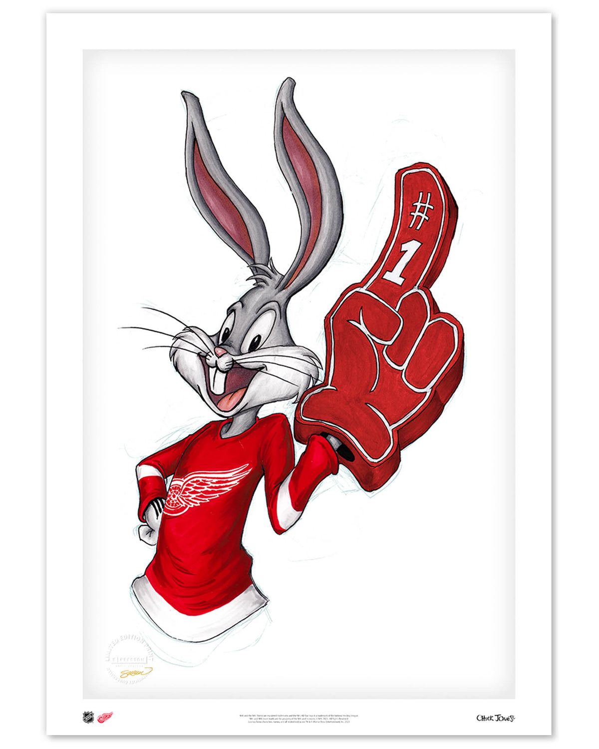 1200x1500 Rabbit Hockey Fan x Red Wings. Bugs Bunny NHL