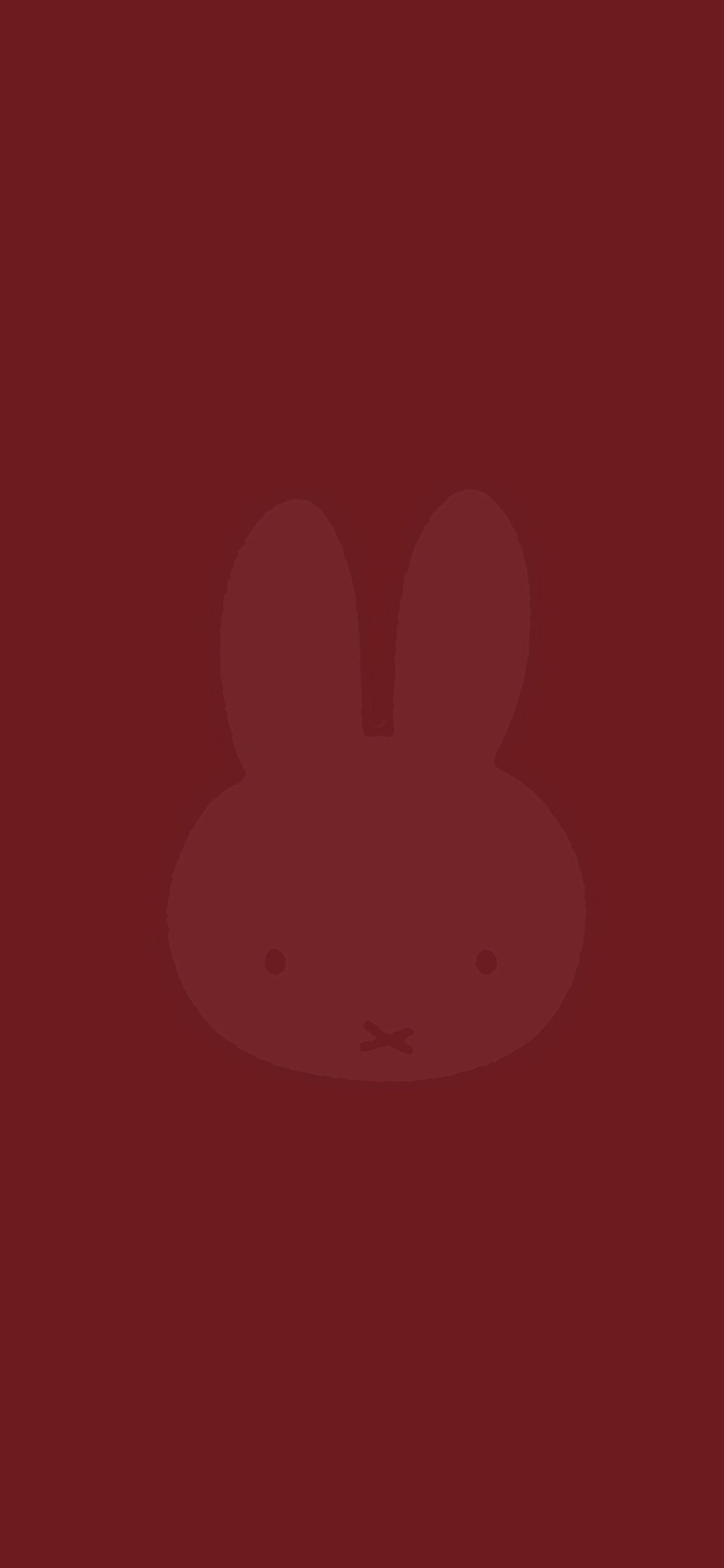1183x2560 Miffy Minimalist Red Background Wallpaper HD Wallpaper