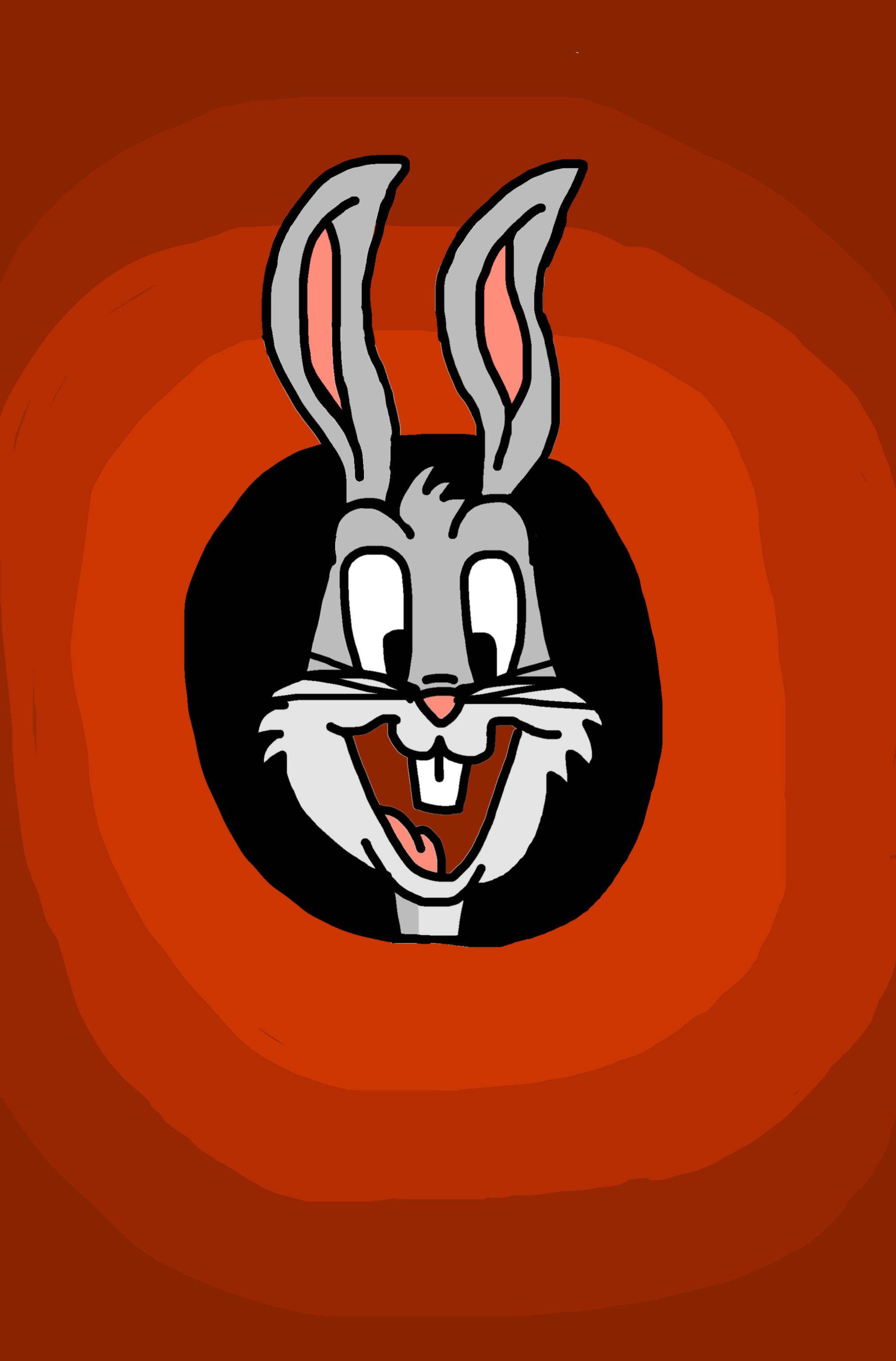 2024x3072 A drawing I did off memory of bugs bunny in the classic “that's all folks” background :)