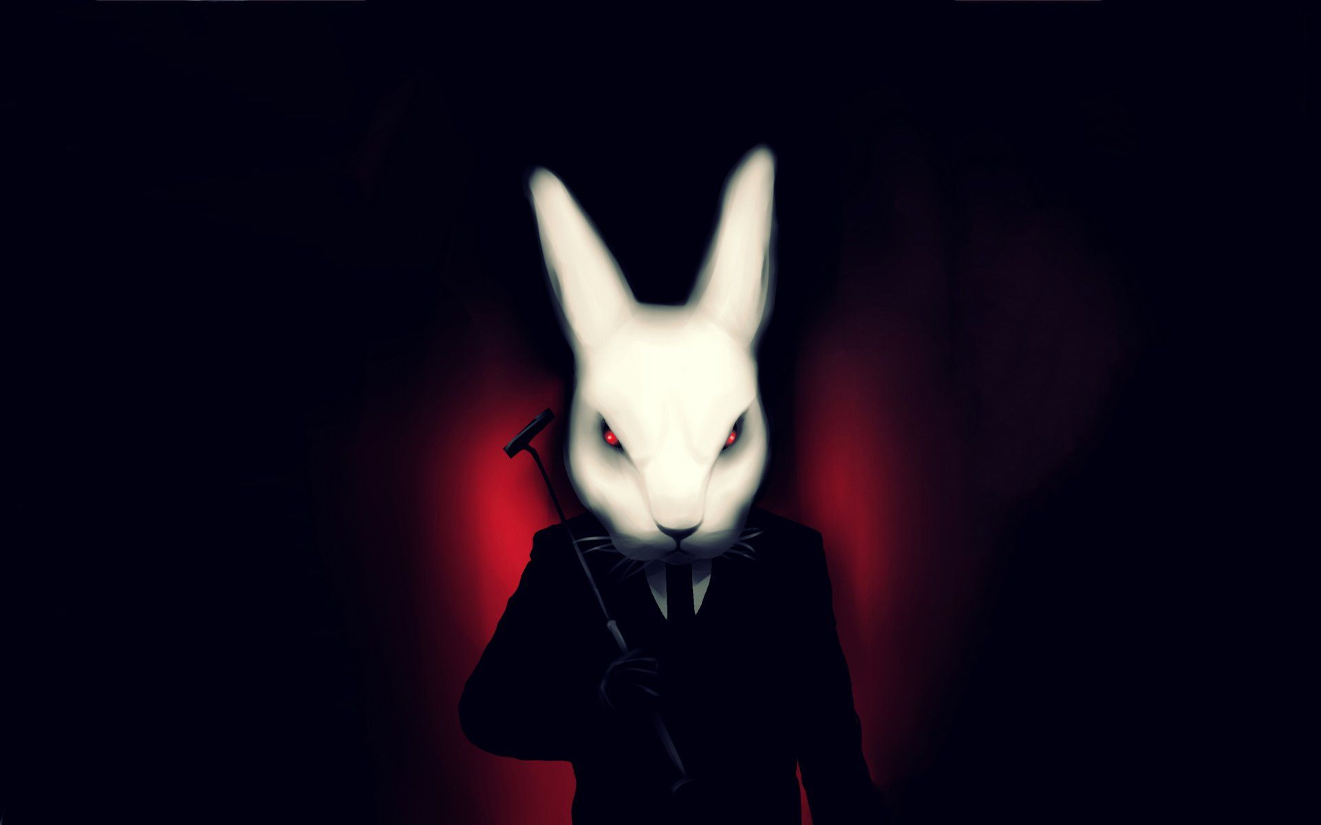 1920x1200 Dark Rabbit: A Haunting HD Animal Wallpaperx2160