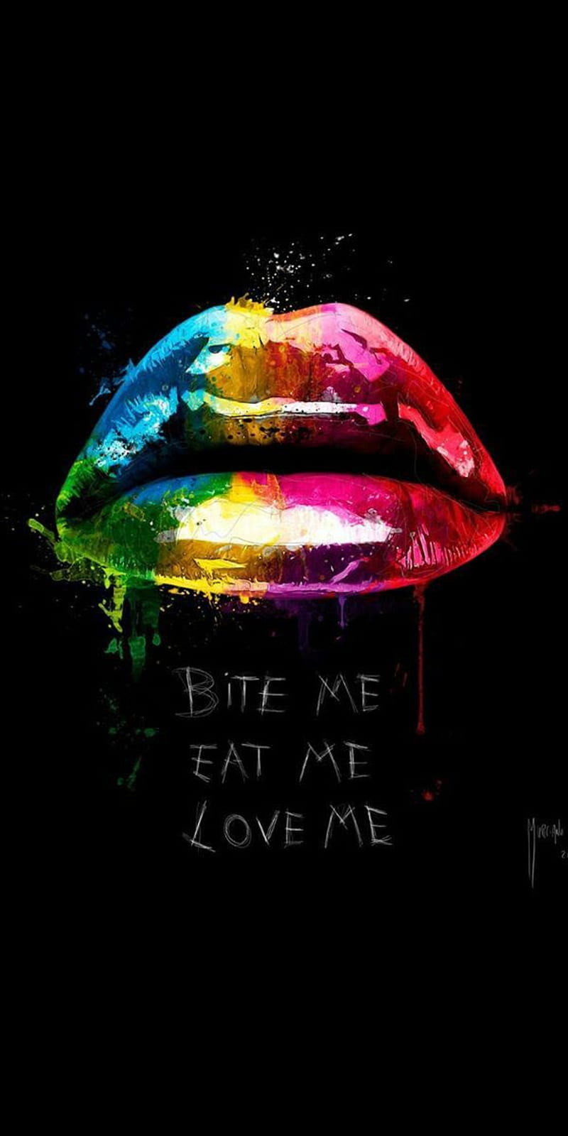 800x1600 HD love bite wallpaper