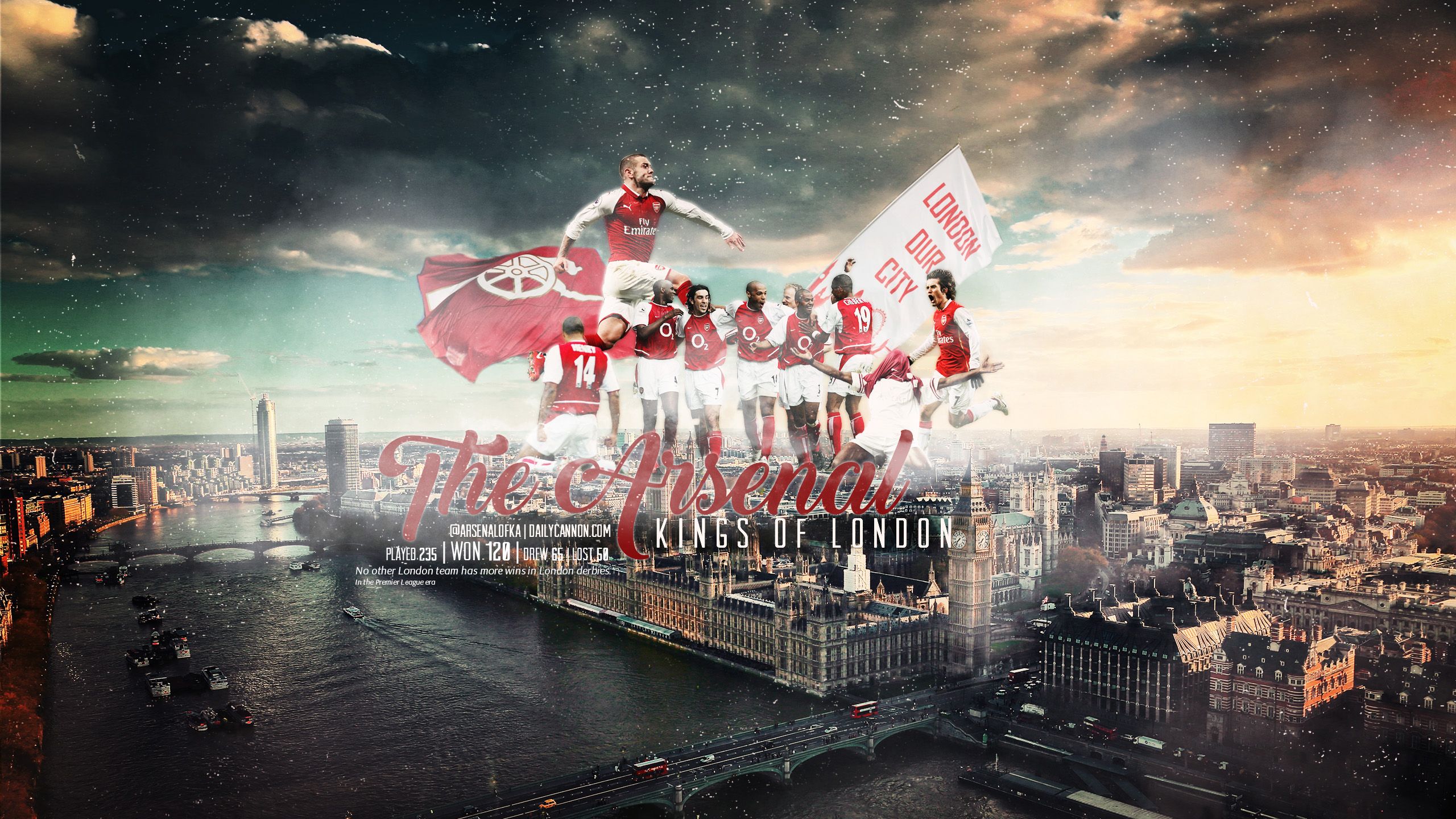2560x1440 Arsenal: Official Kings Of London wallpaper