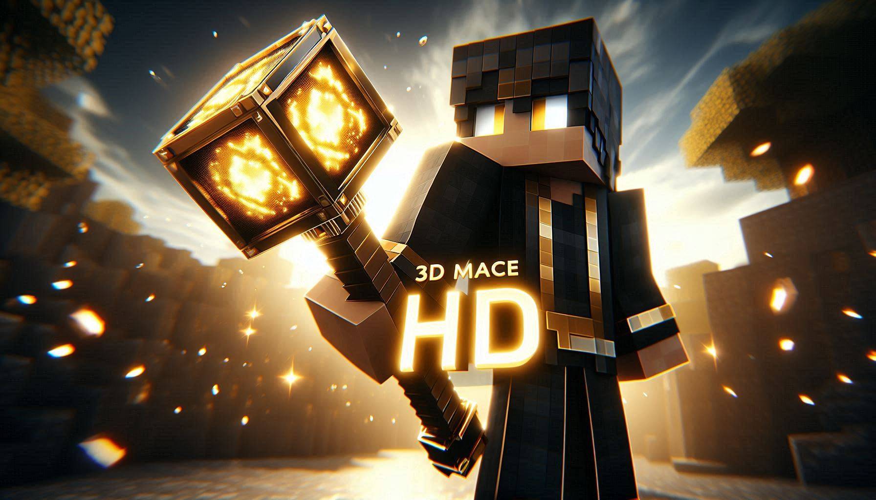 1792x1024 3D Mace HD+ Bedrock Texture Packs