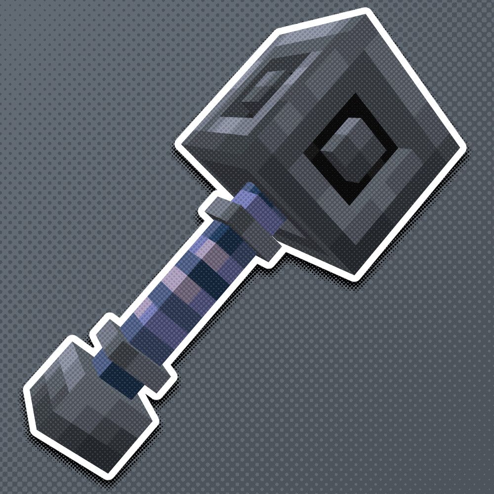 1000x1000 Minecraft Mace in Blockbench