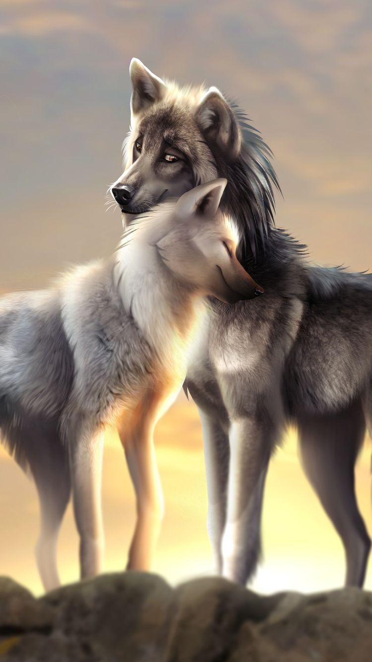 750x1334 Wolves Love iPhone iPhone 6S, iPhone 7 HD 4k
