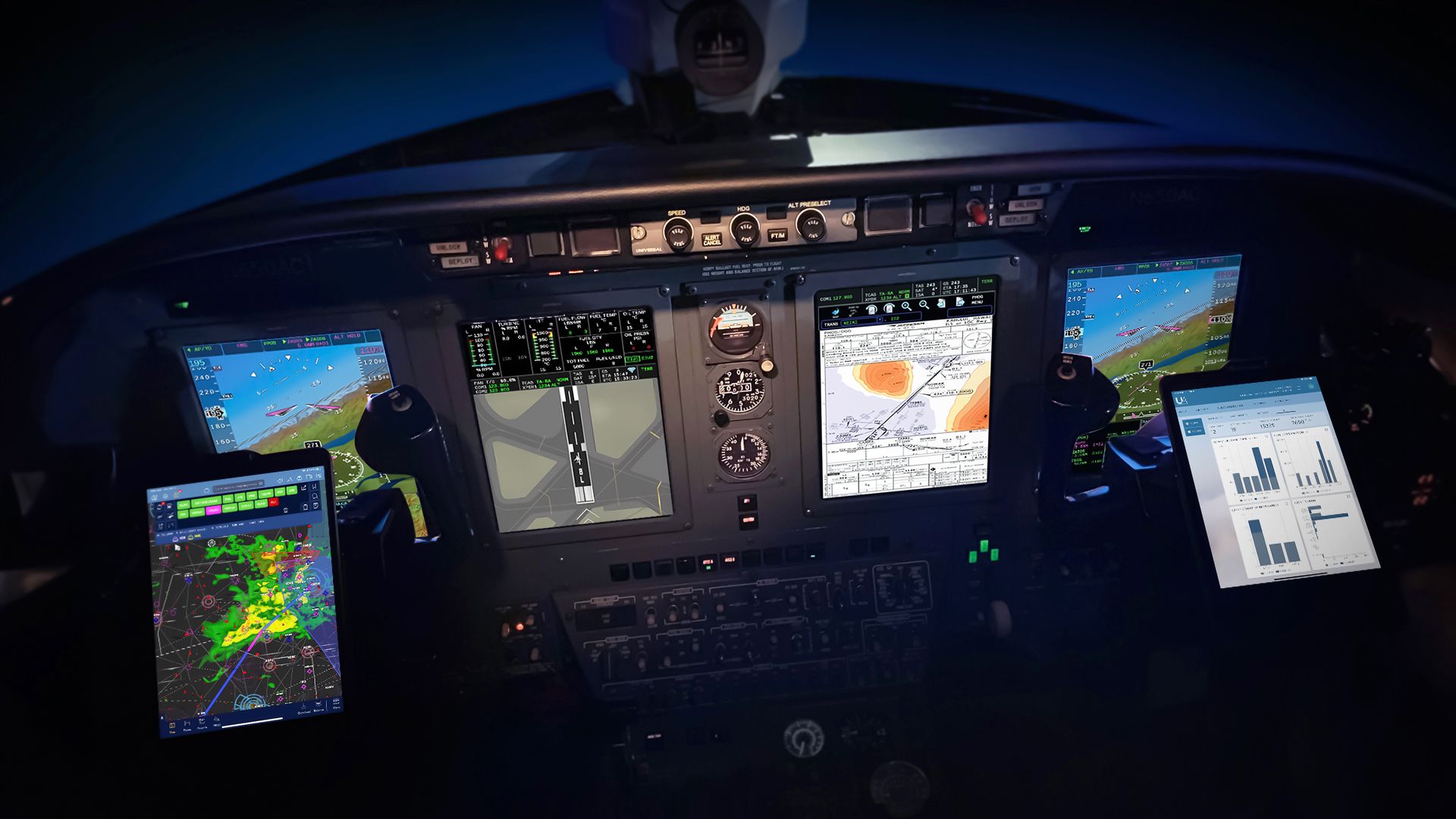 1920x1080 Universal Avionics system upgrades extend business jet lifespans