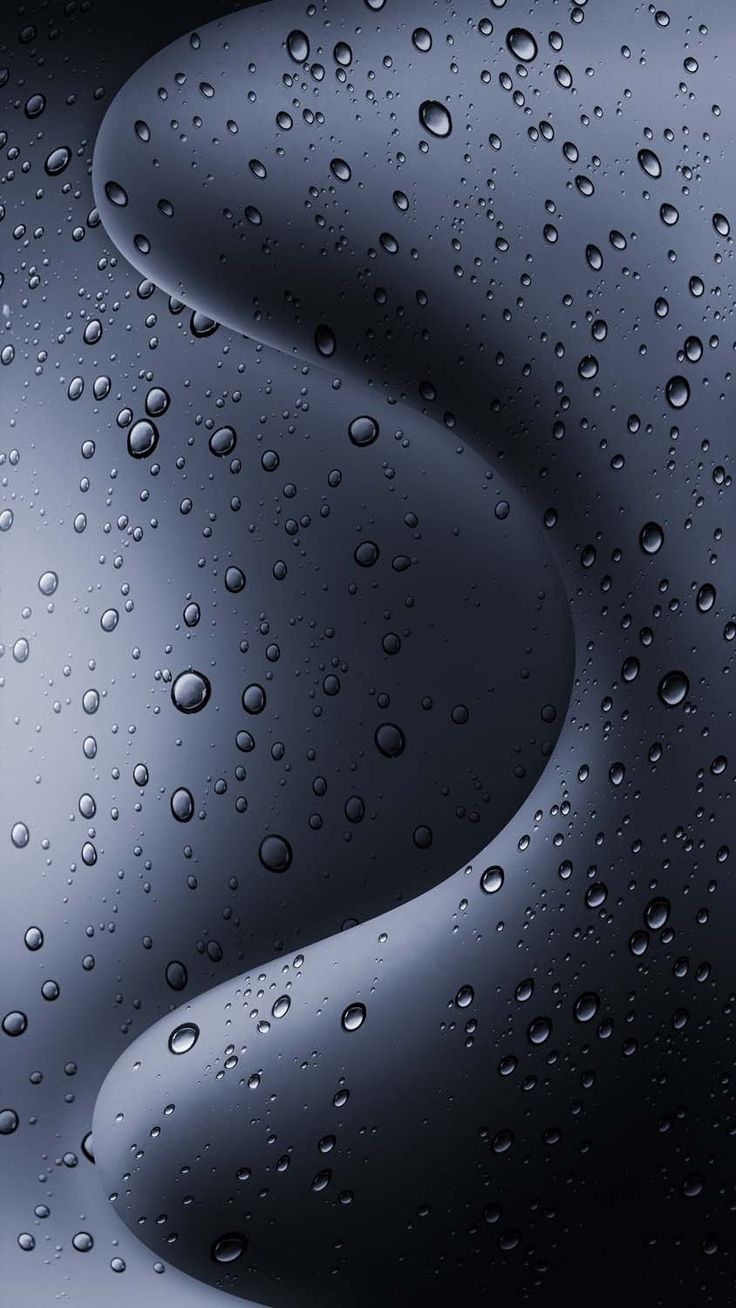 736x1308 iPhone 15 Pro Titanium Water Drops Wallpaper