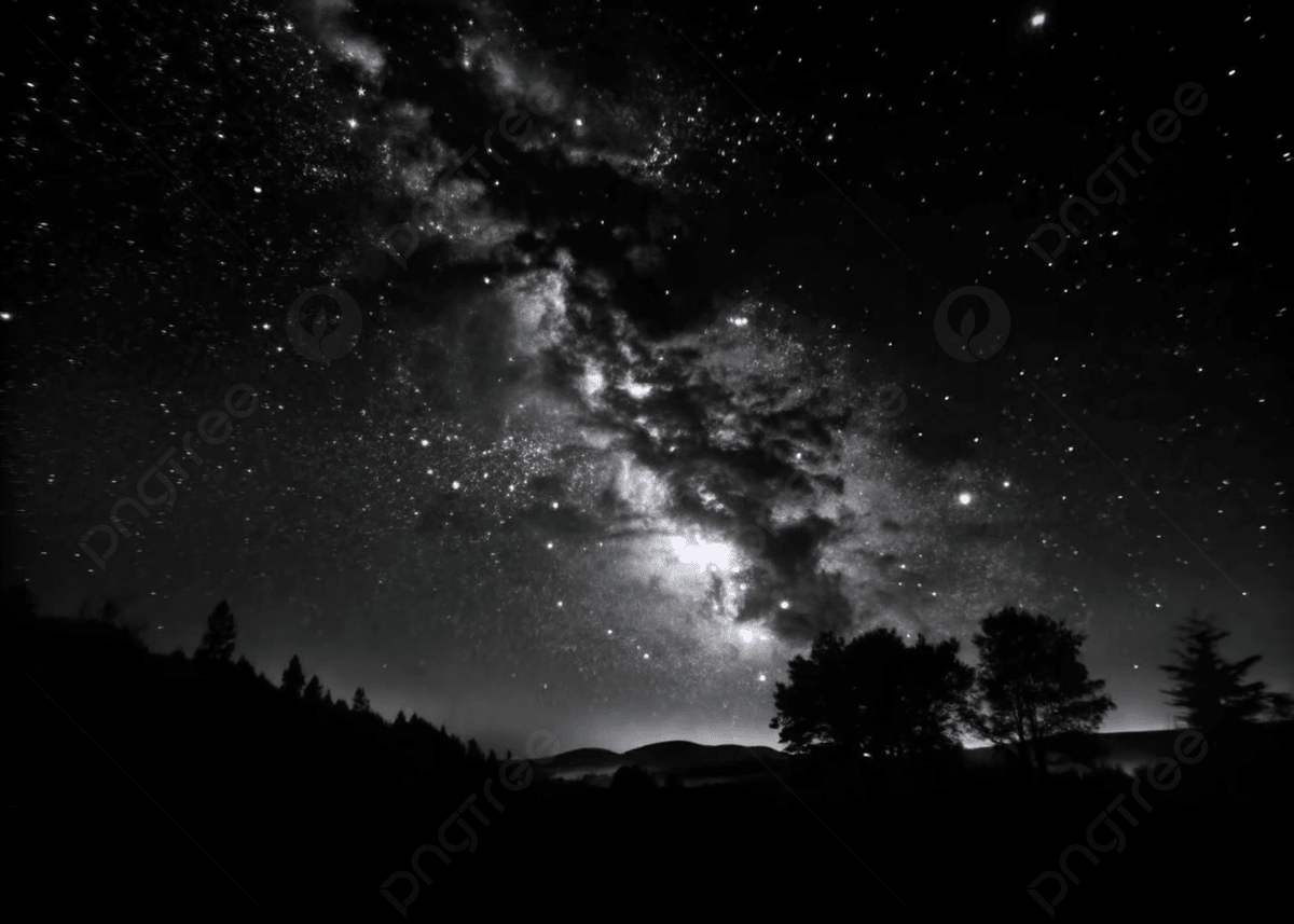 1200x857 Night Sky Full Of Stars Over Horizon Photo And Picture For Free Download