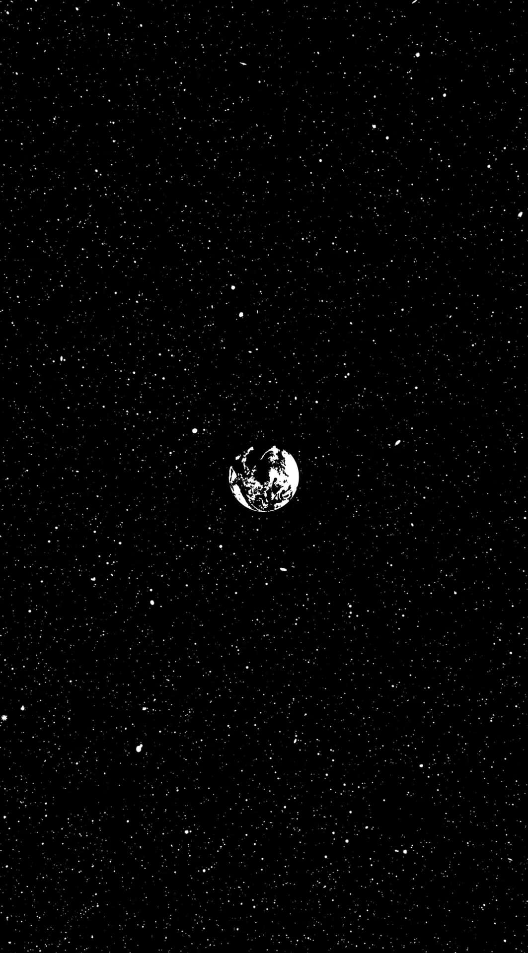 1063x1920 Black And White Star Aesthetic Wallpaper