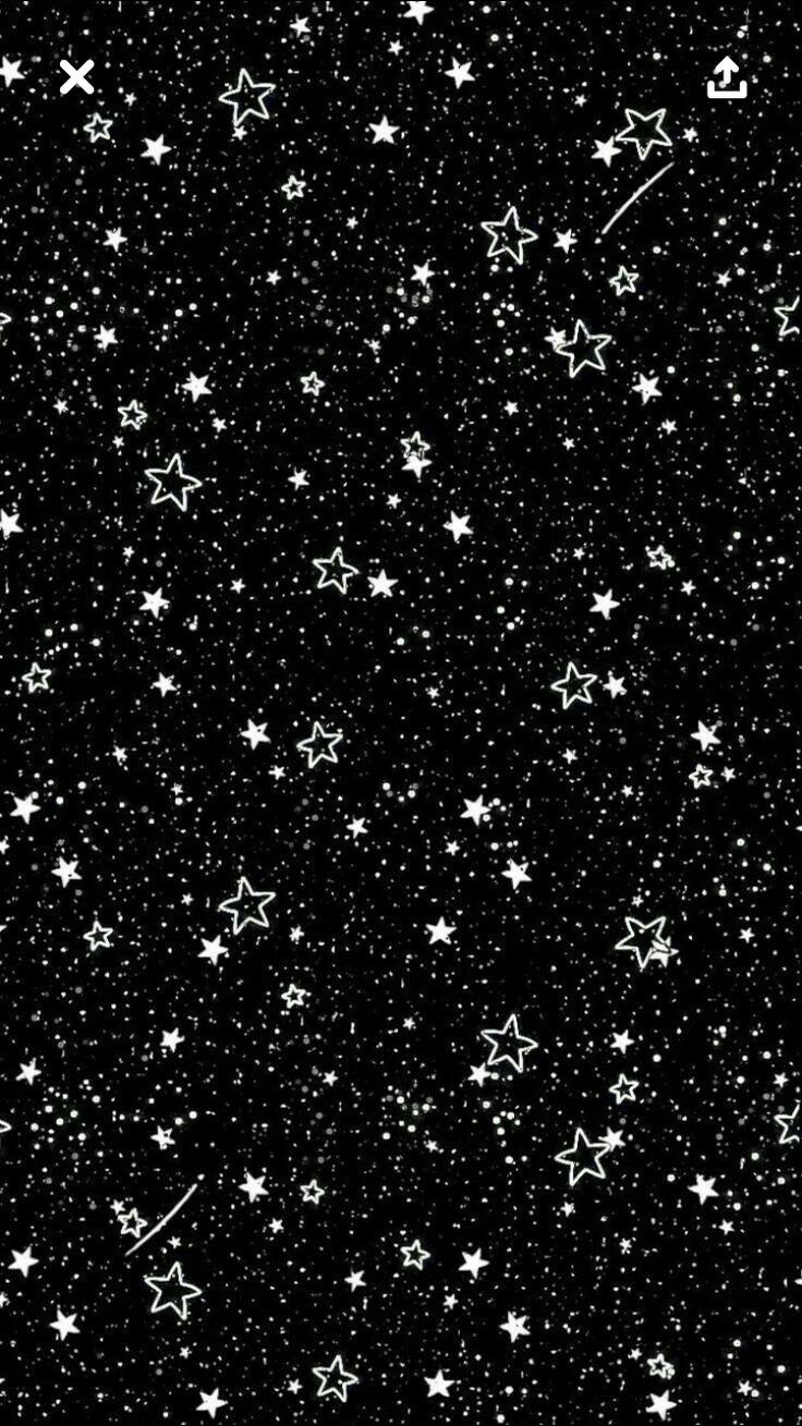 736x1309 Aesthetic Black Stars Wallpaper. Sandrakruger. iPhone wallpaper black, Black wallpaper with little stars, Black
