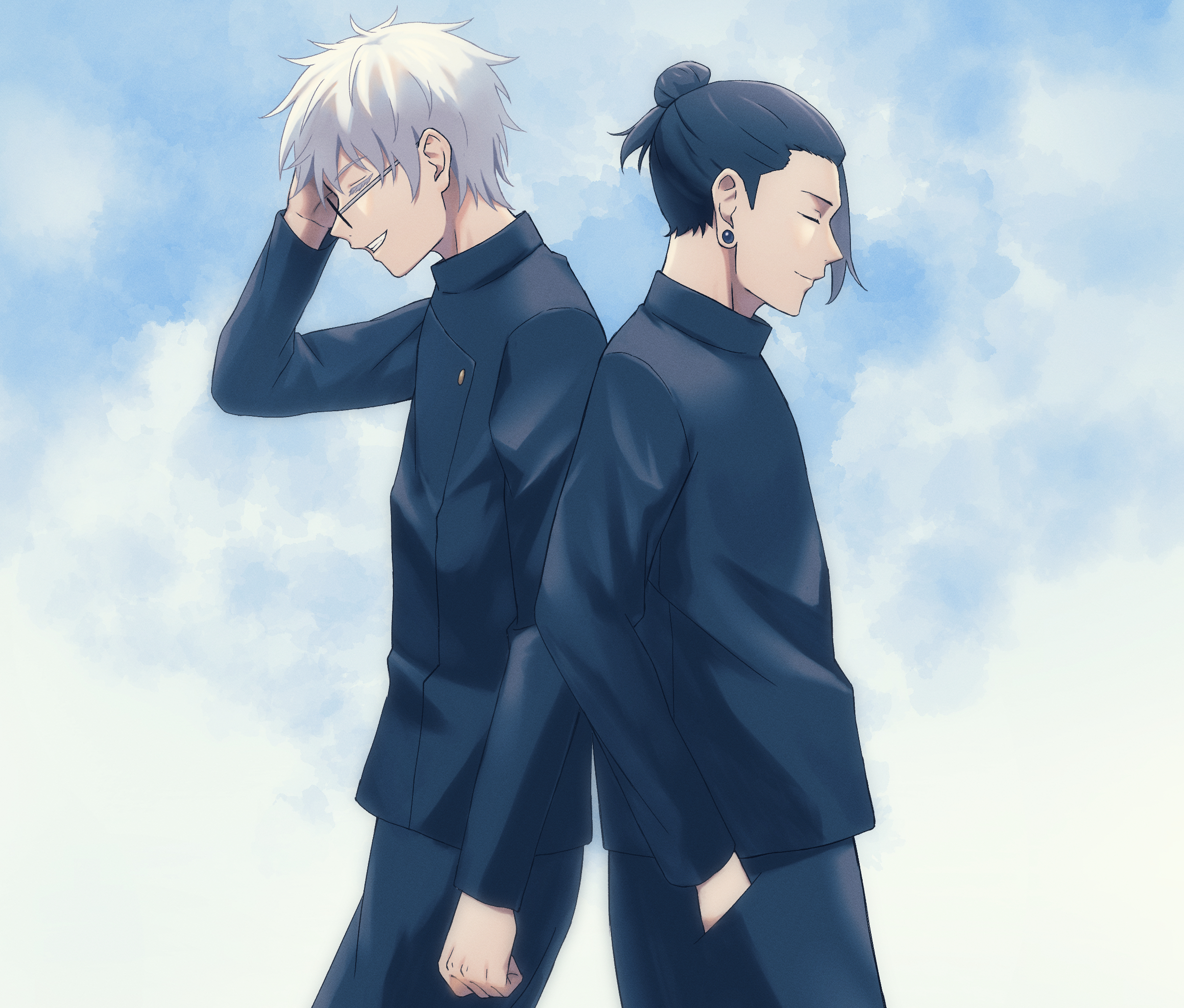 2417x2059 Satoru Gojo & Suguru Geto Friendship Art Wallpaper, HD Anime 4K Wallpaper, Image and Background
