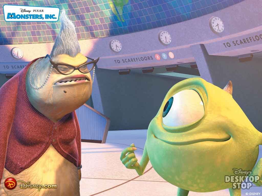 1024x768 Roz, Monsters Inc, stunned silence Blank Template