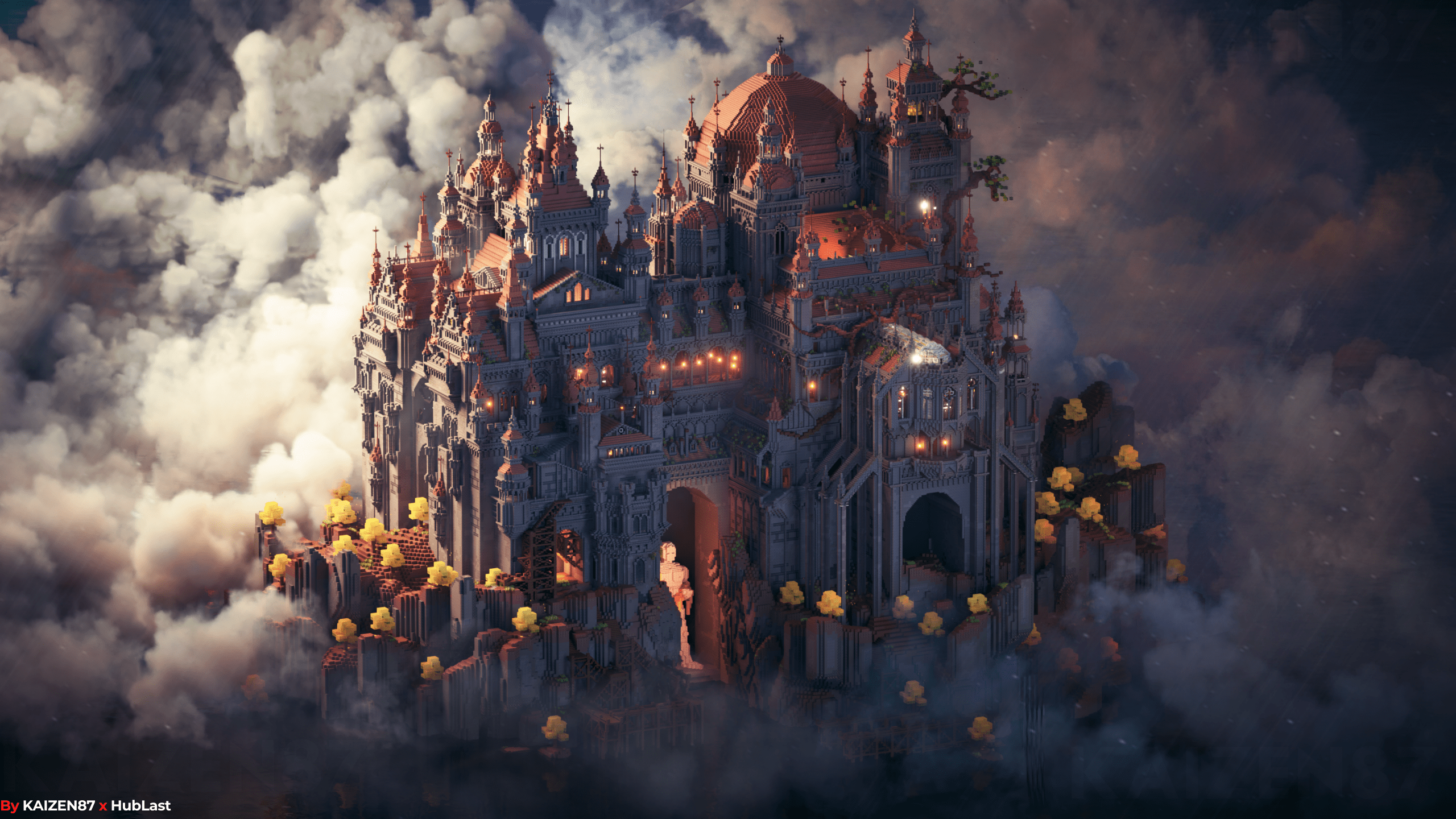 2560x1440 Castle in Minecraft