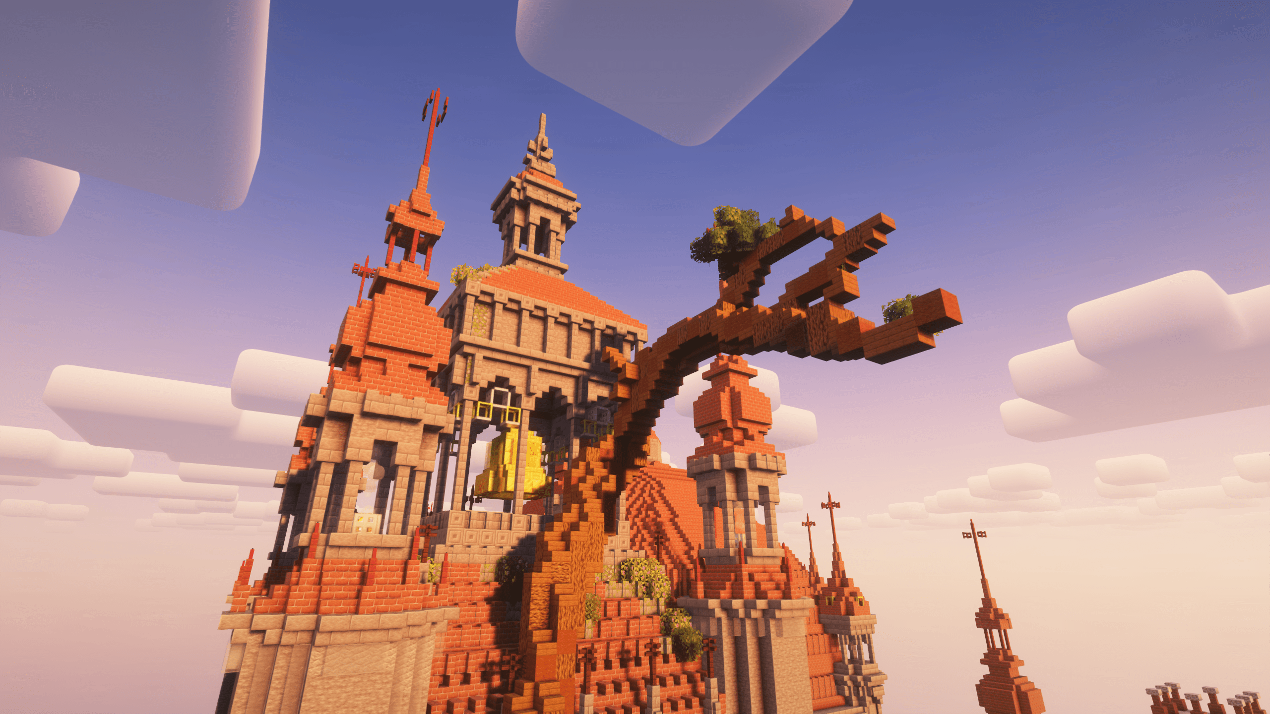 2560x1440 Castle in Minecraft