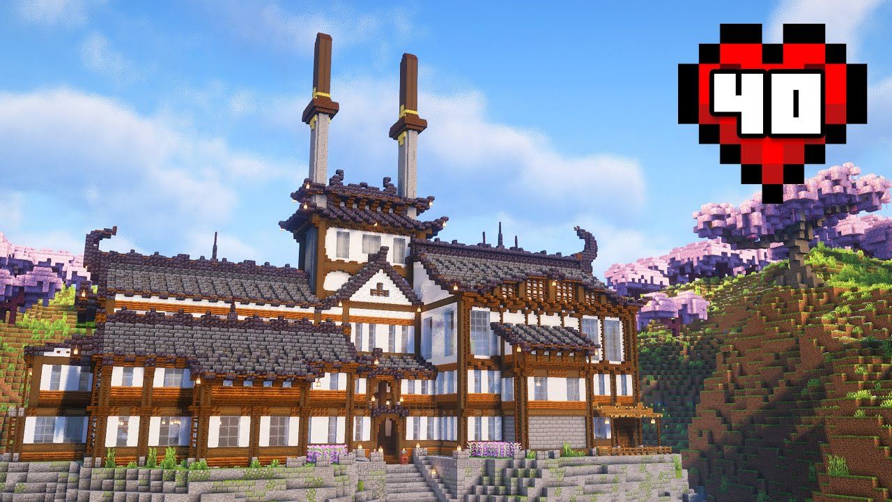 1280x720 I Built a Fantasy Asian Castle in Minecraft Hardcore