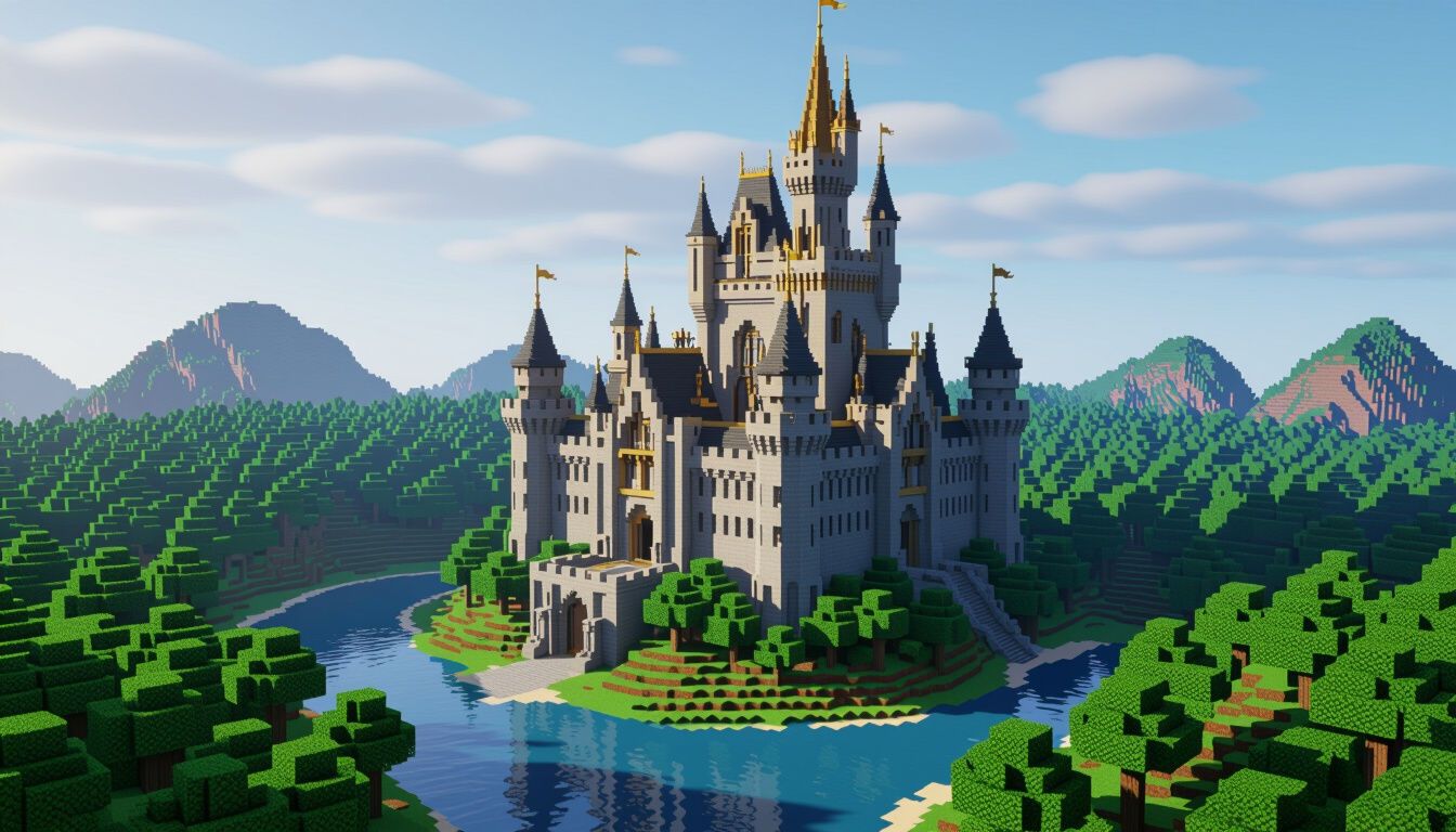 1344x768 Minecraft Wallpaper 4k Resolution AI Art