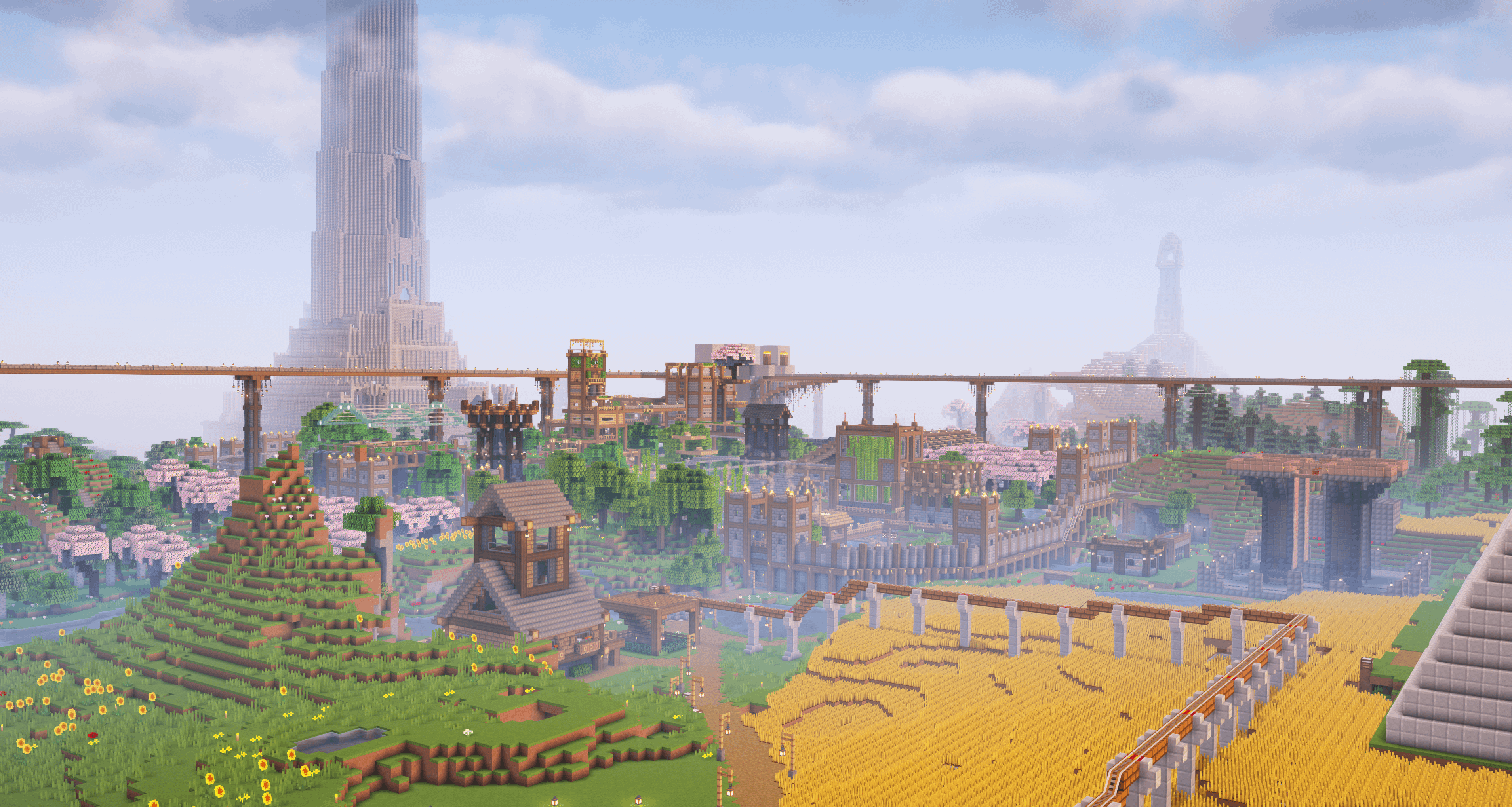 3818x2039 My survival base after 9 years of playing