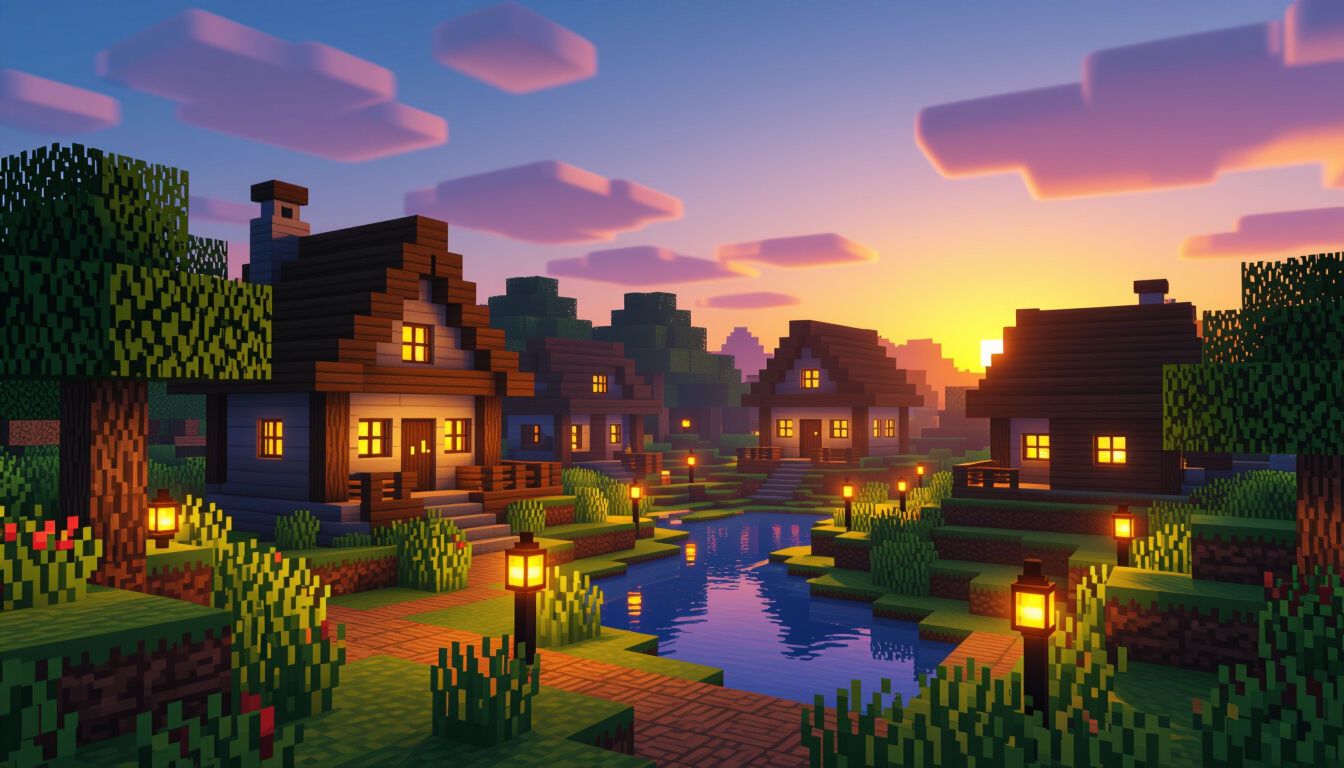 1344x768 Minecraft Wallpaper 4k Resolution AI Art