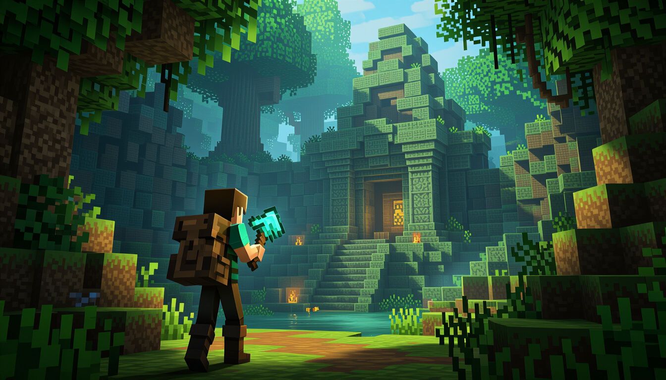 1344x768 Minecraft Wallpaper 4k Resolution AI Art