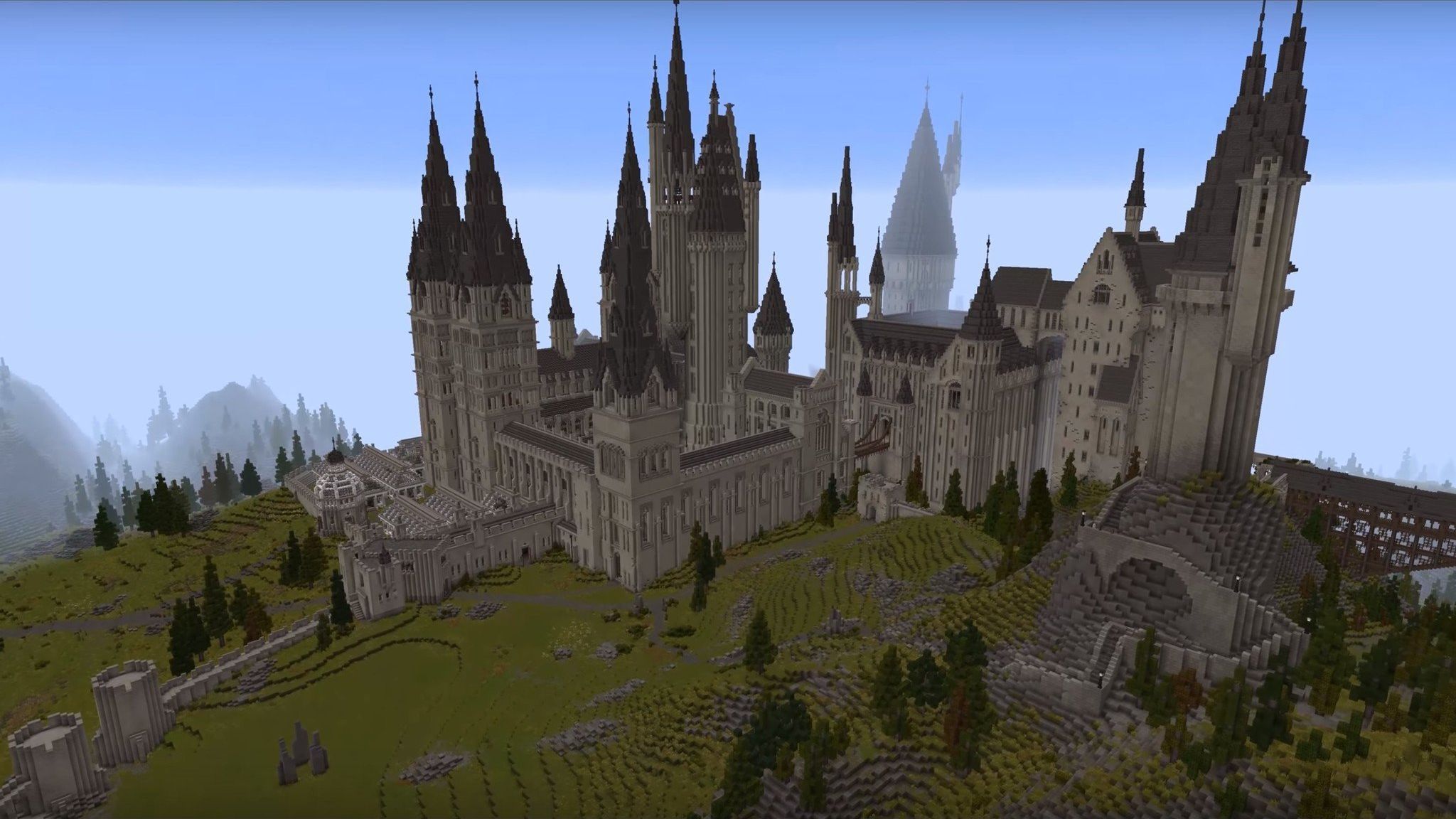 2048x1152 Minecraft showcase: Check out Hogwarts from Harry Potter in this awesome map