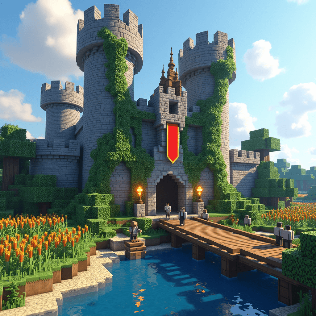 1024x1024 Make Minecraft House with AI Generator