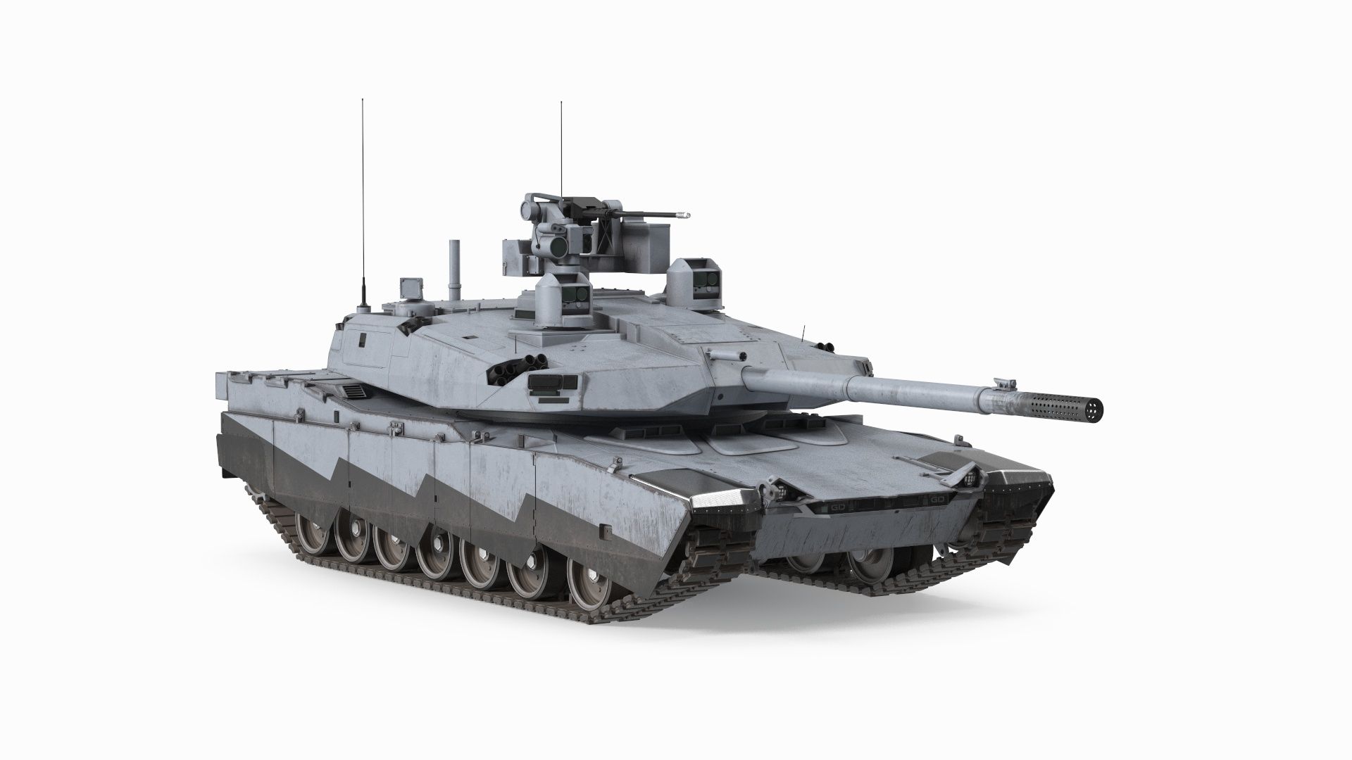 1920x1080 3D Old Tank Abrams X Grey