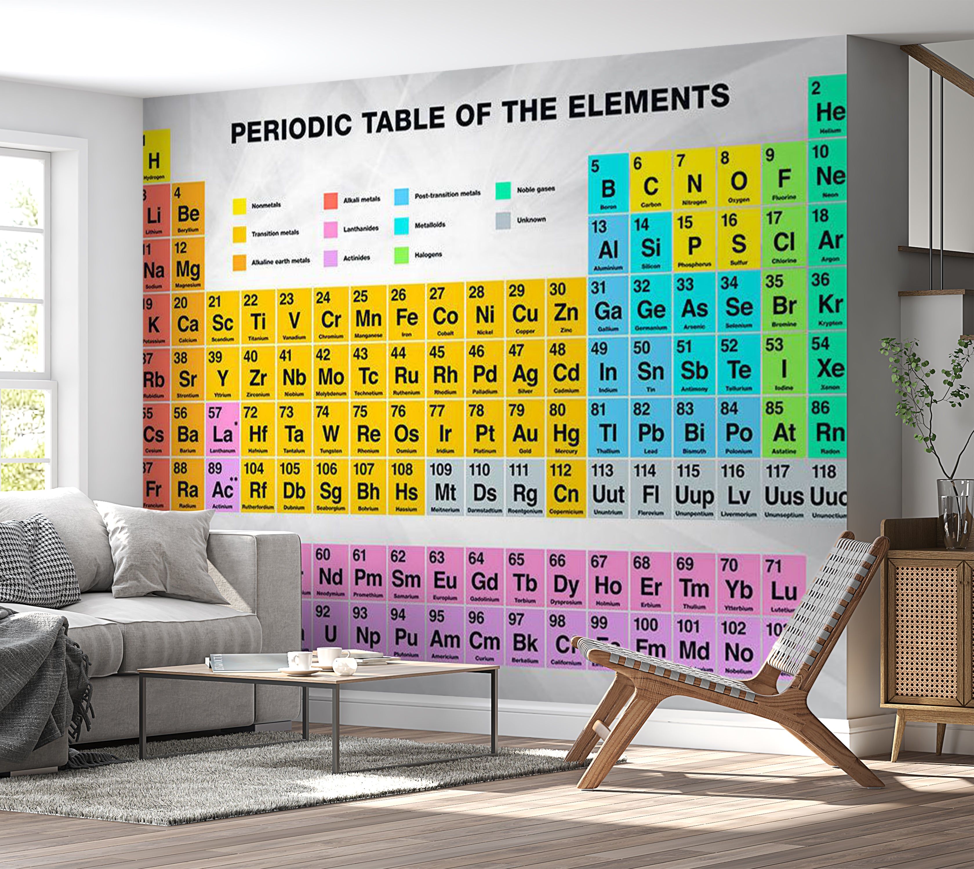 3360x3000 Peel & Stick Wall Mural Table of the Elements