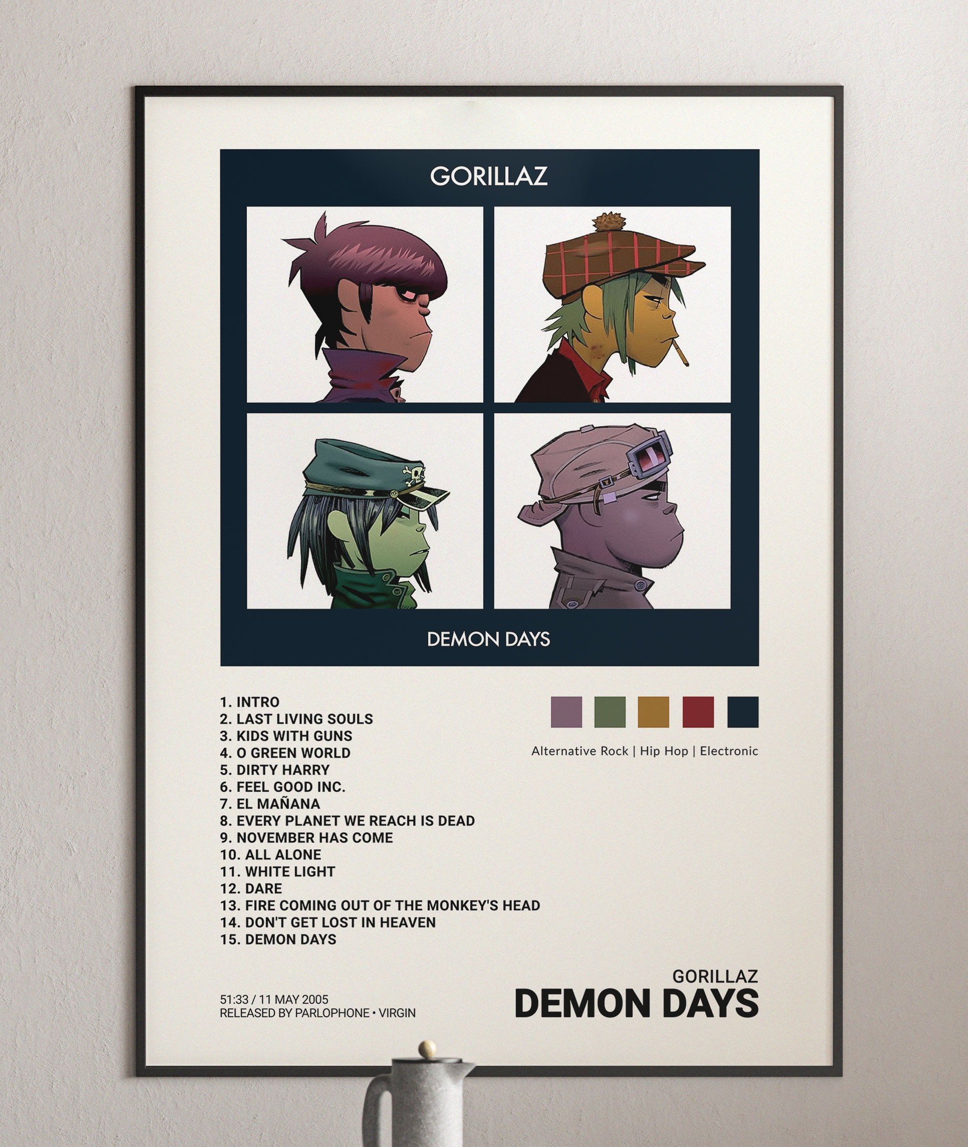 1933x2289 Gorillaz Days Album Cover Poster, Gorillaz Wallpaper
