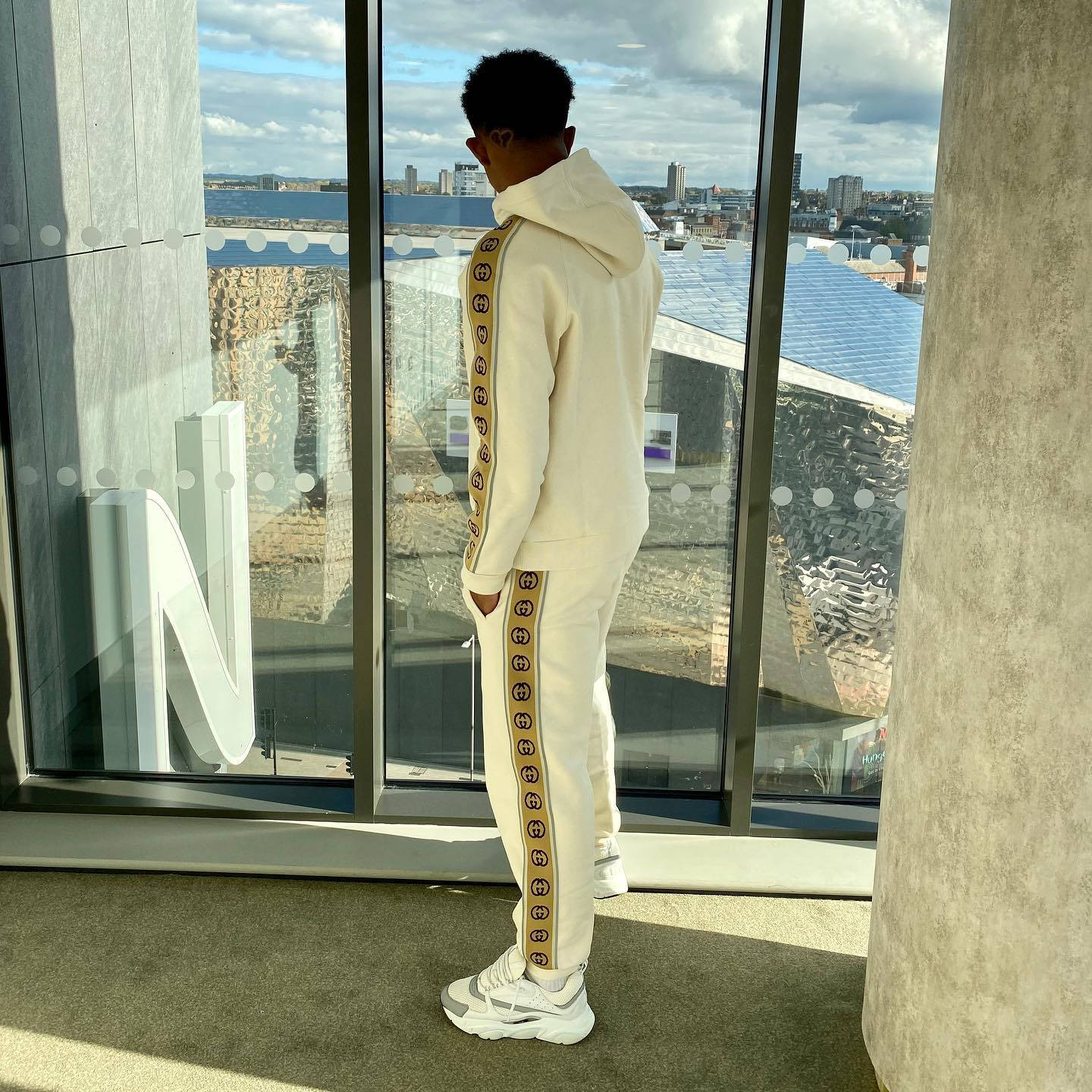 1440x1440 Download Wesley Fofana stylishly donned in a luxury sweatsuit. Wallpaper