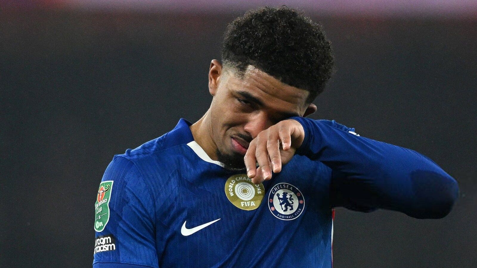 1600x900 Chelsea's Wesley Fofana Breaks Down In Tears After Cruel Carabao Cup Exit. WATCH
