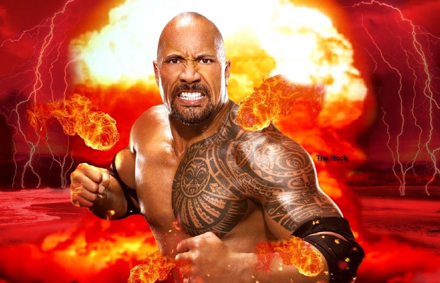 1466x944 Wrestling Wallpaper: The Rock 2013 HD Wallpaper
