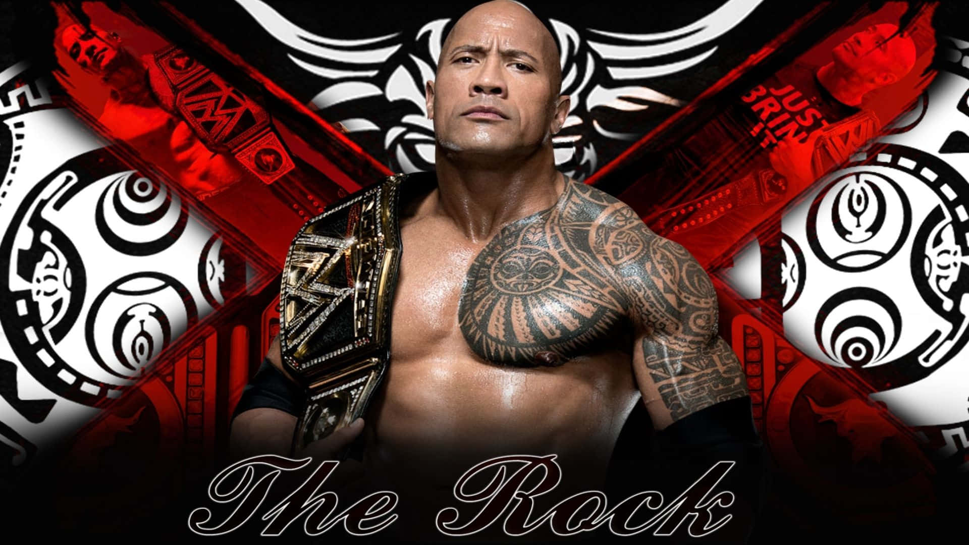 1920x1080 Download Powerhouse Posed 'The Rock' Johnson in Action