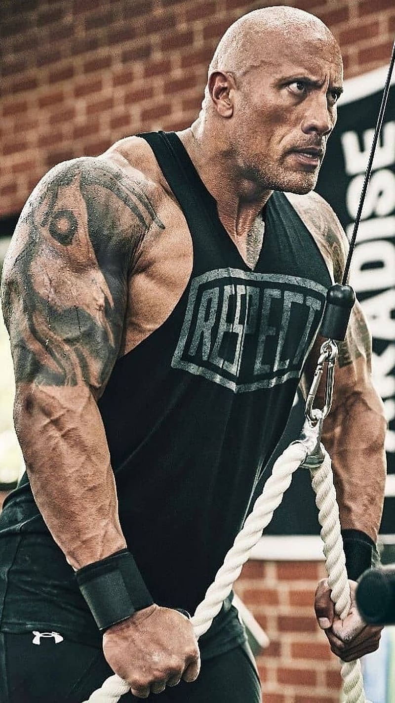 800x1423 Bodybuilder, Dwayne Johnson, american actor, wwe, wrestler, HD phone wallpaper