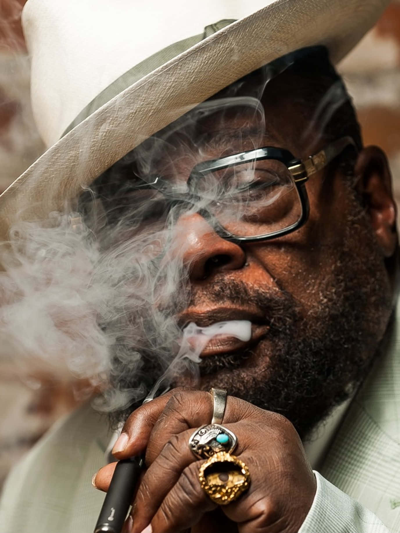 1377x1835 Download George Clinton Of Parliament Funkadelic Wallpaper