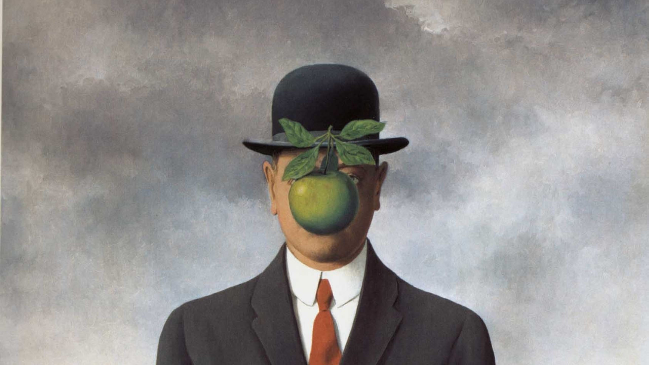 2560x1440 Download Rene Magritte Son of Man, Rene, Magritte, Son, Man Wallpaper in 2560x1440 Resolution
