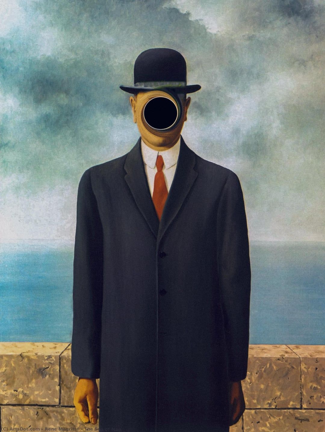 1080x1432 Edit of The Son of Man Painting by René Magritte
